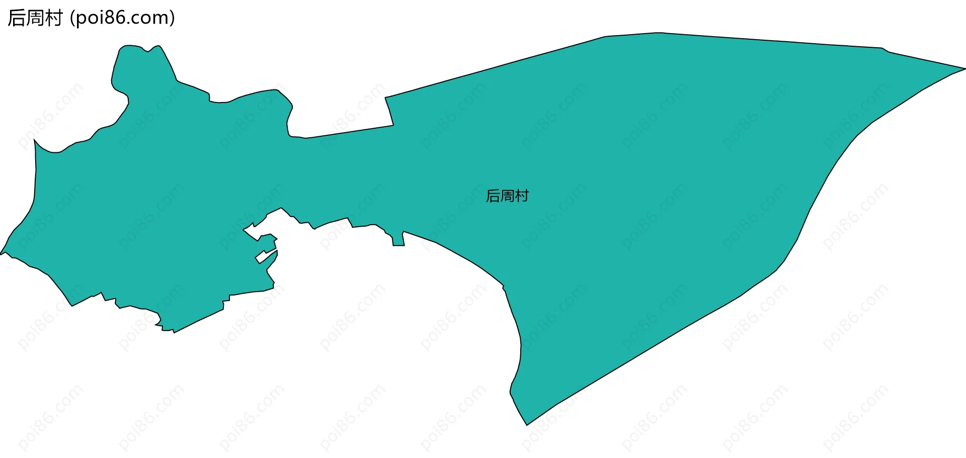后周村边界地图