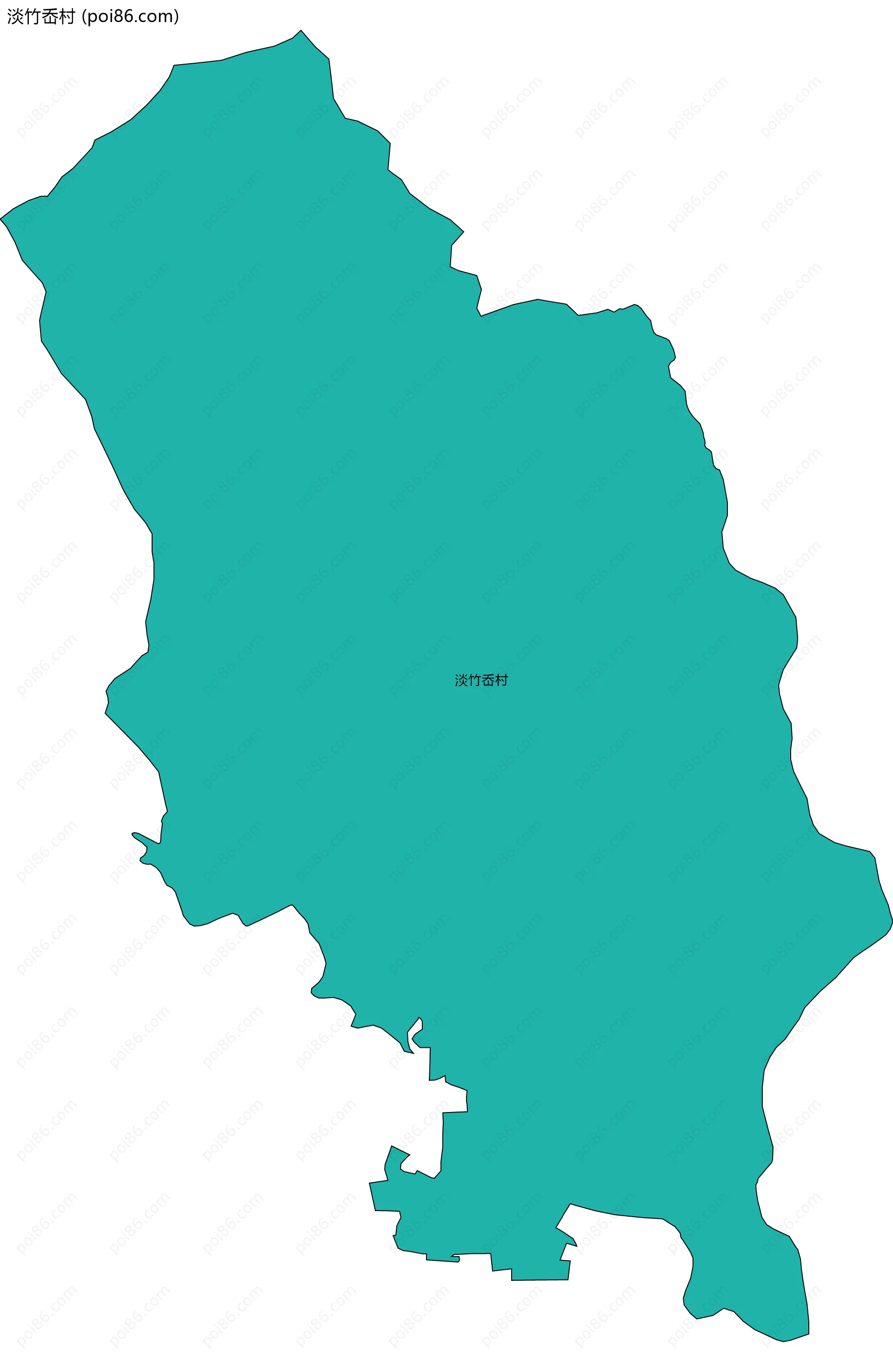 淡竹岙村边界地图