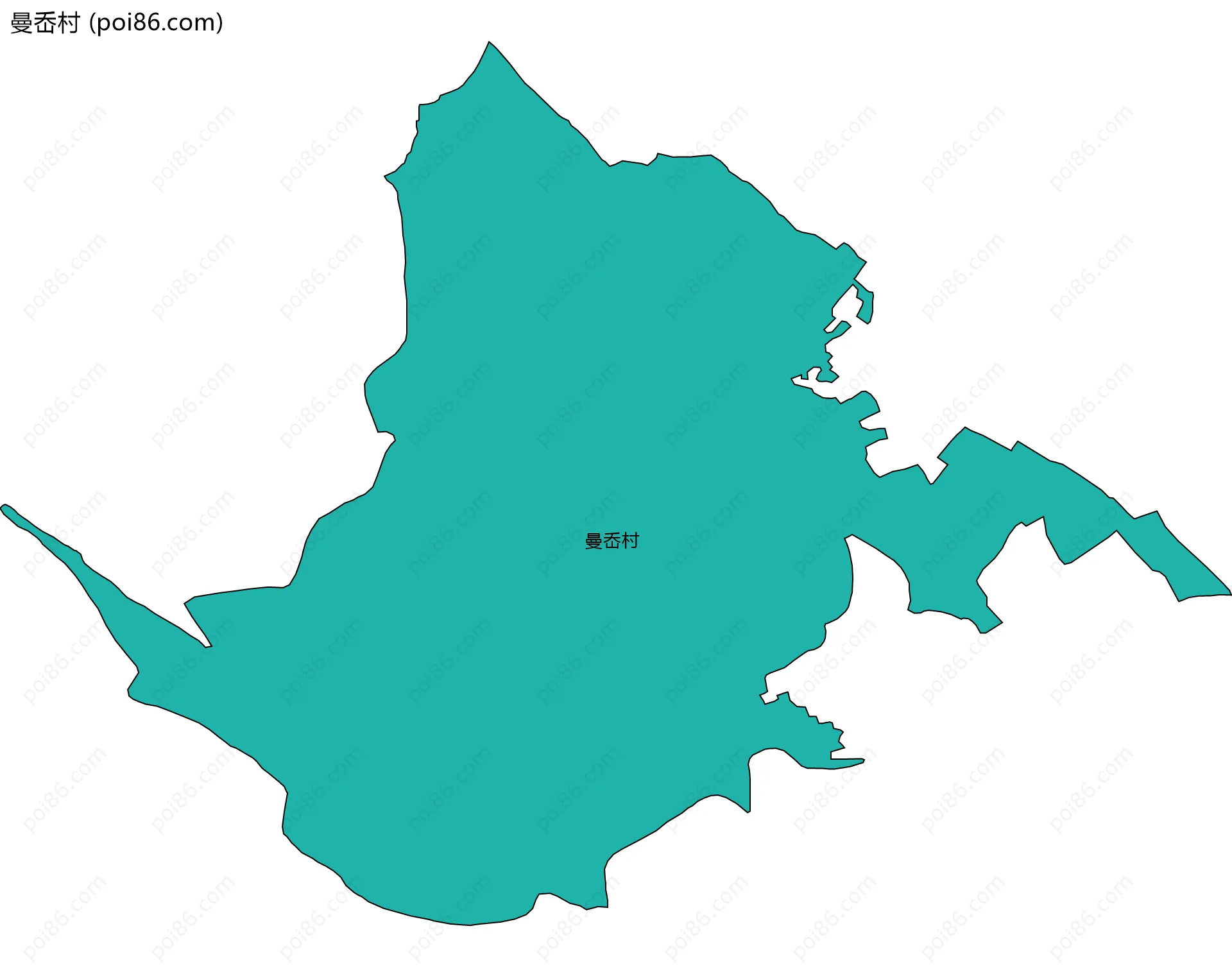 曼岙村边界地图