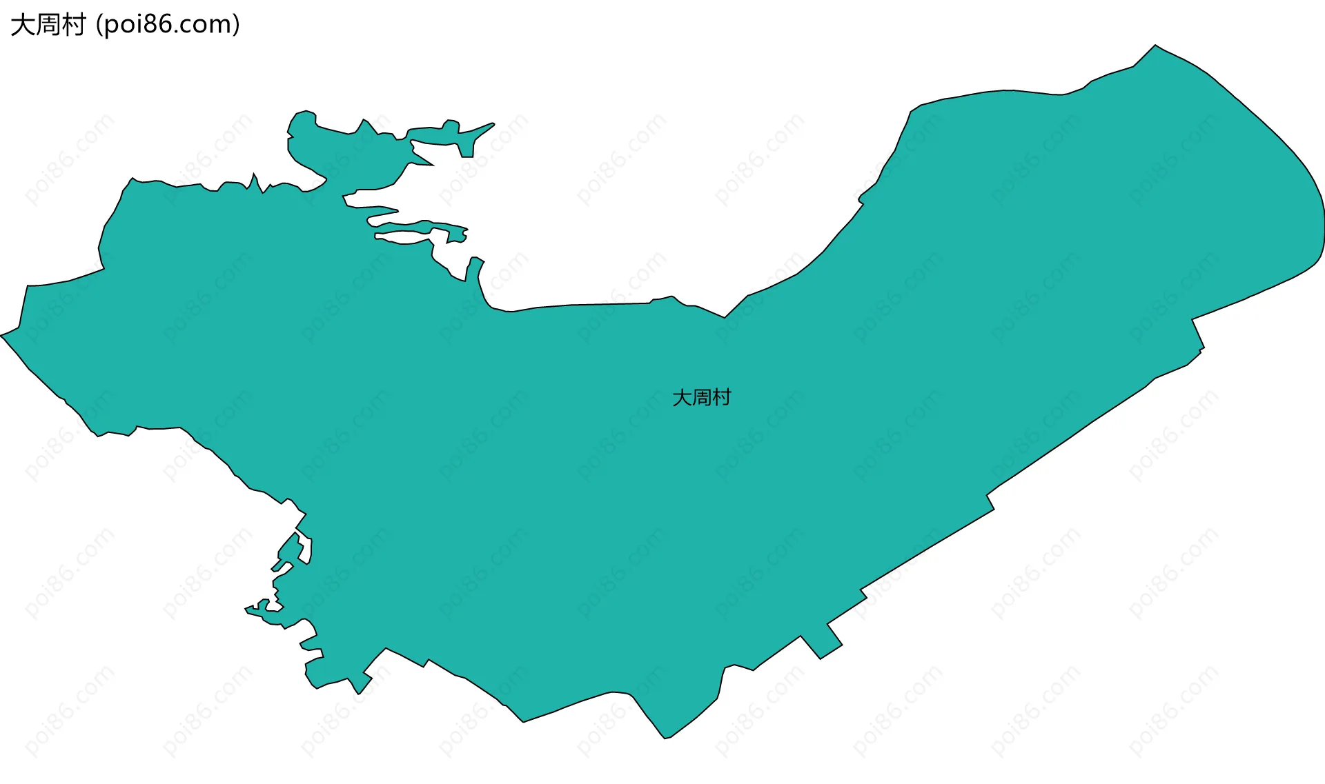 大周村边界地图