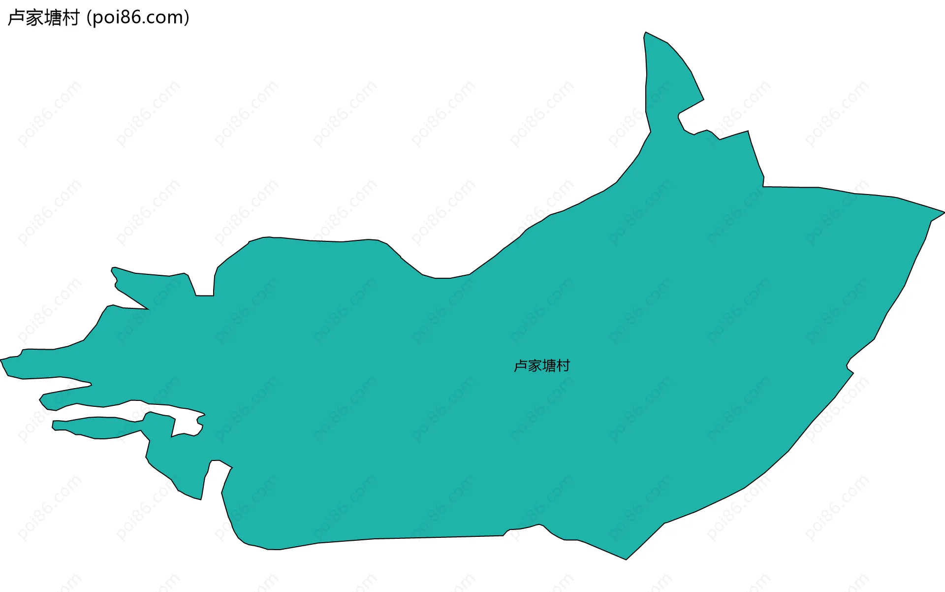 卢家塘村边界地图