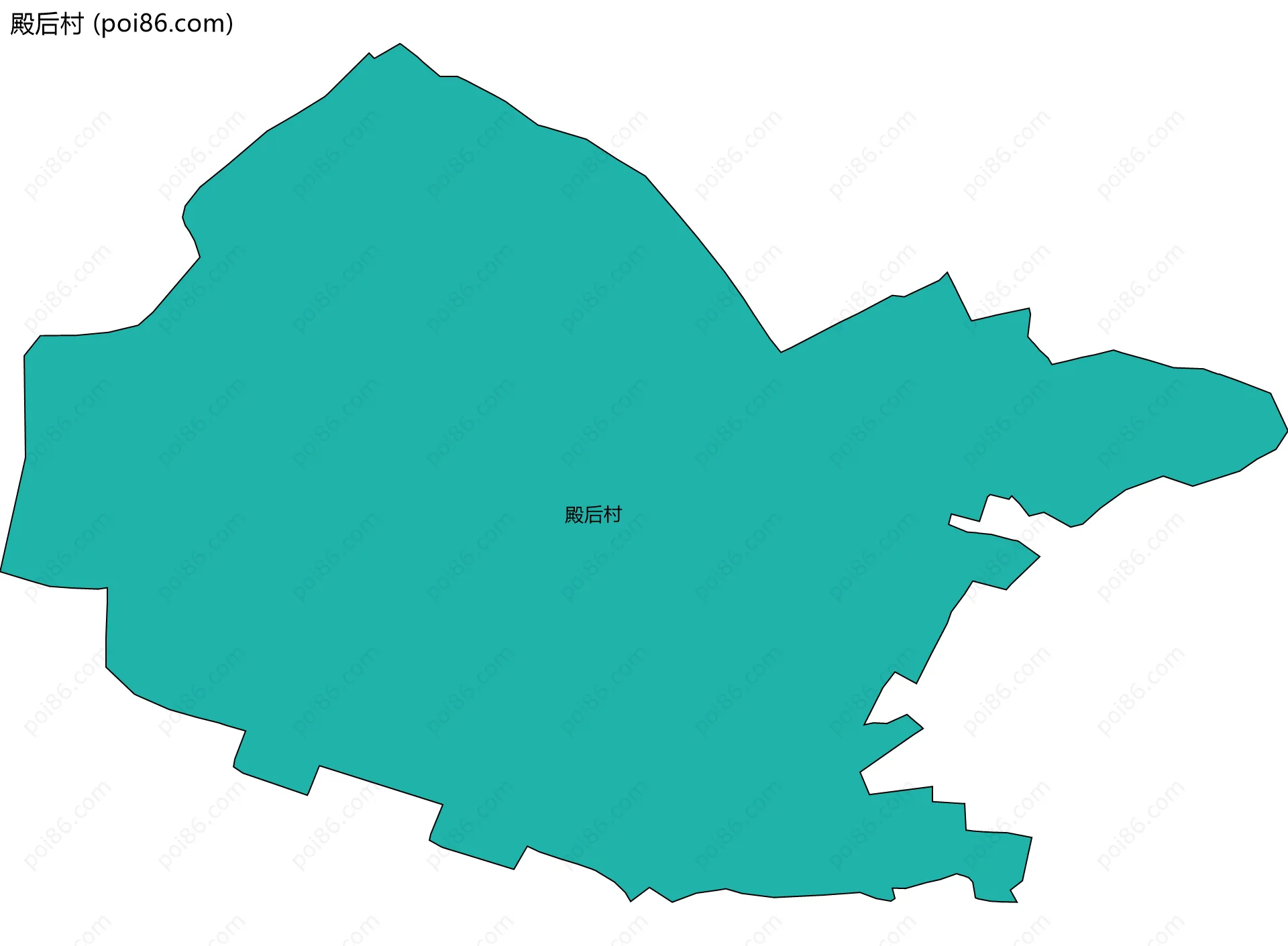 殿后村边界地图