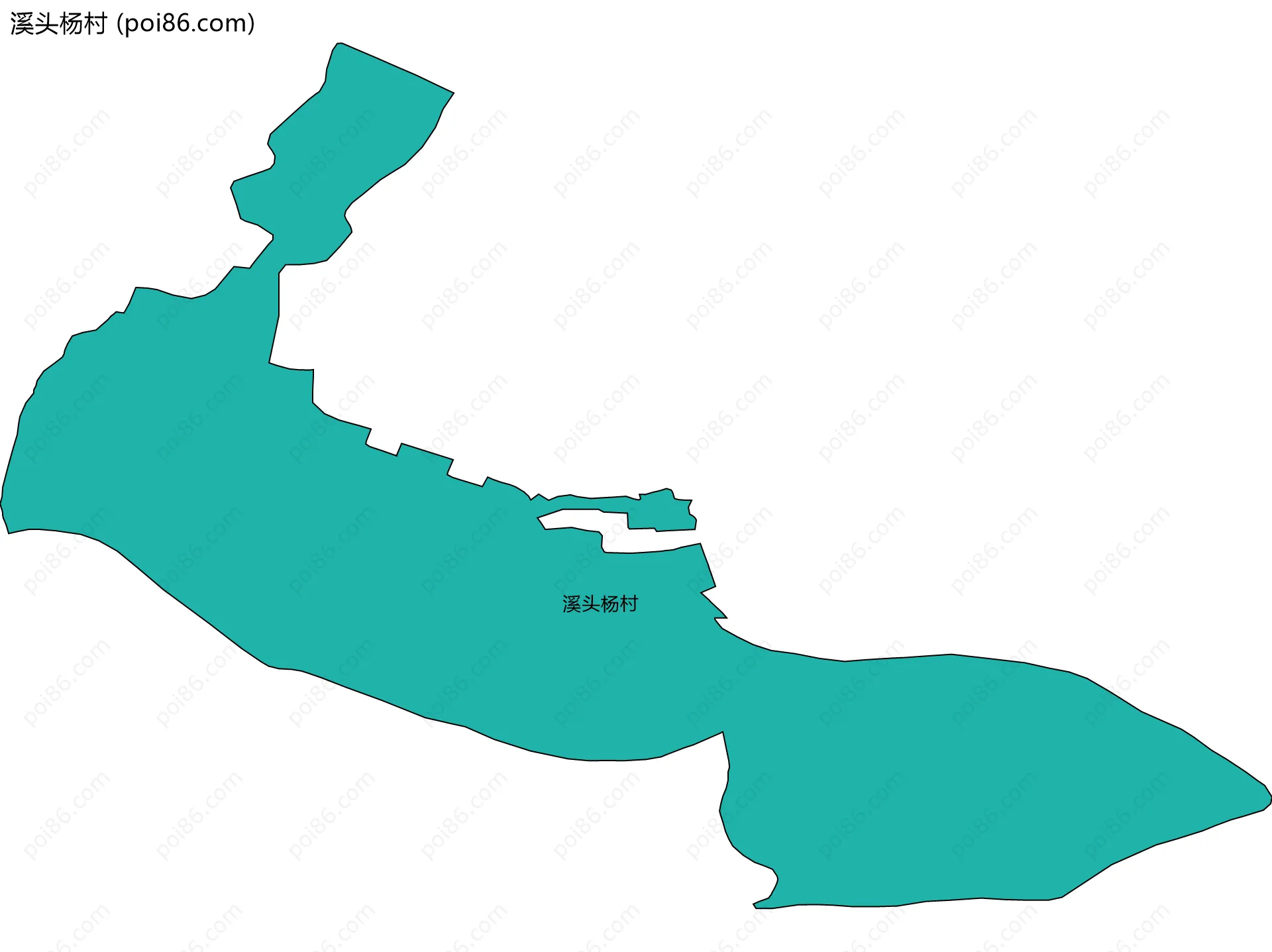 溪头杨村边界地图