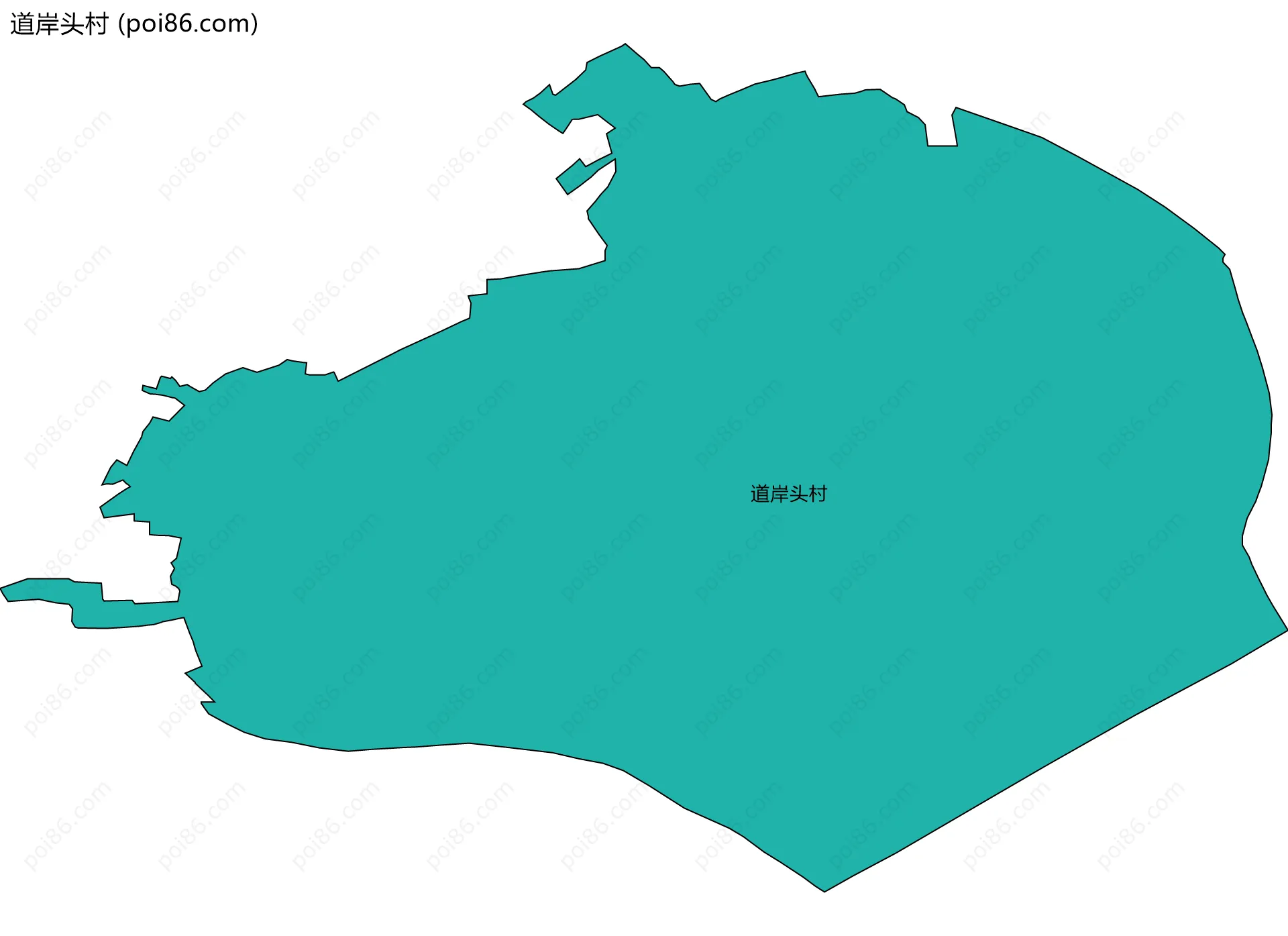 道岸头村边界地图