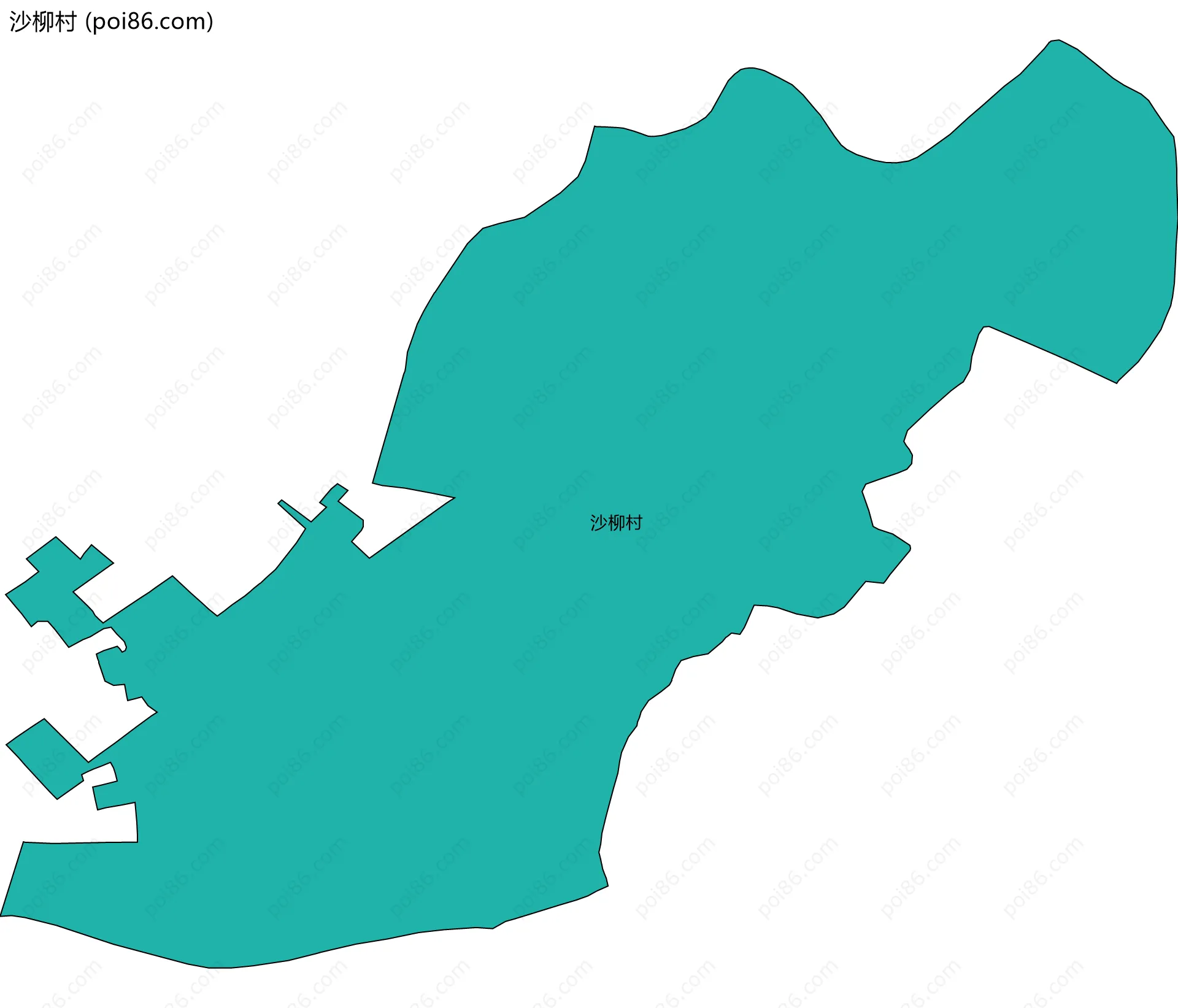 沙柳村边界地图