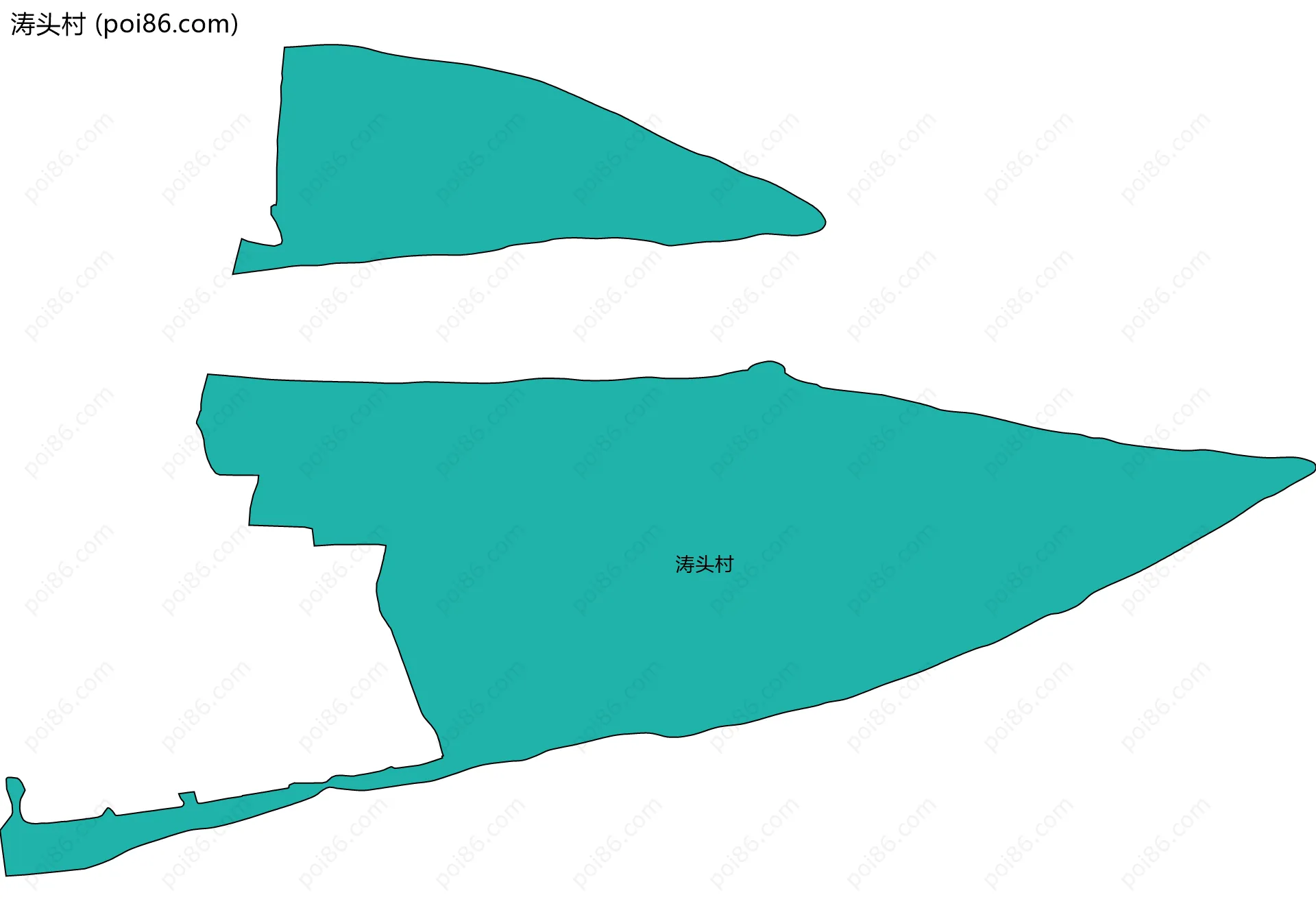 涛头村边界地图