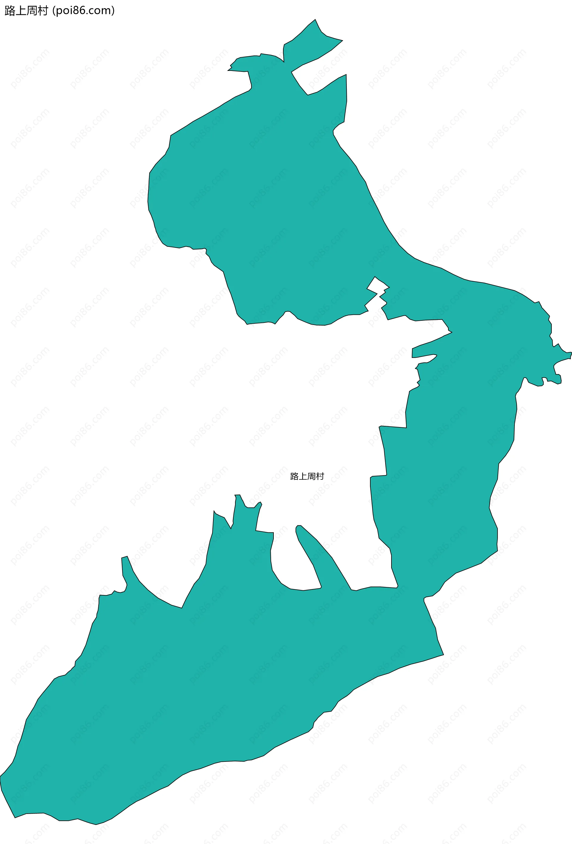 路上周村边界地图