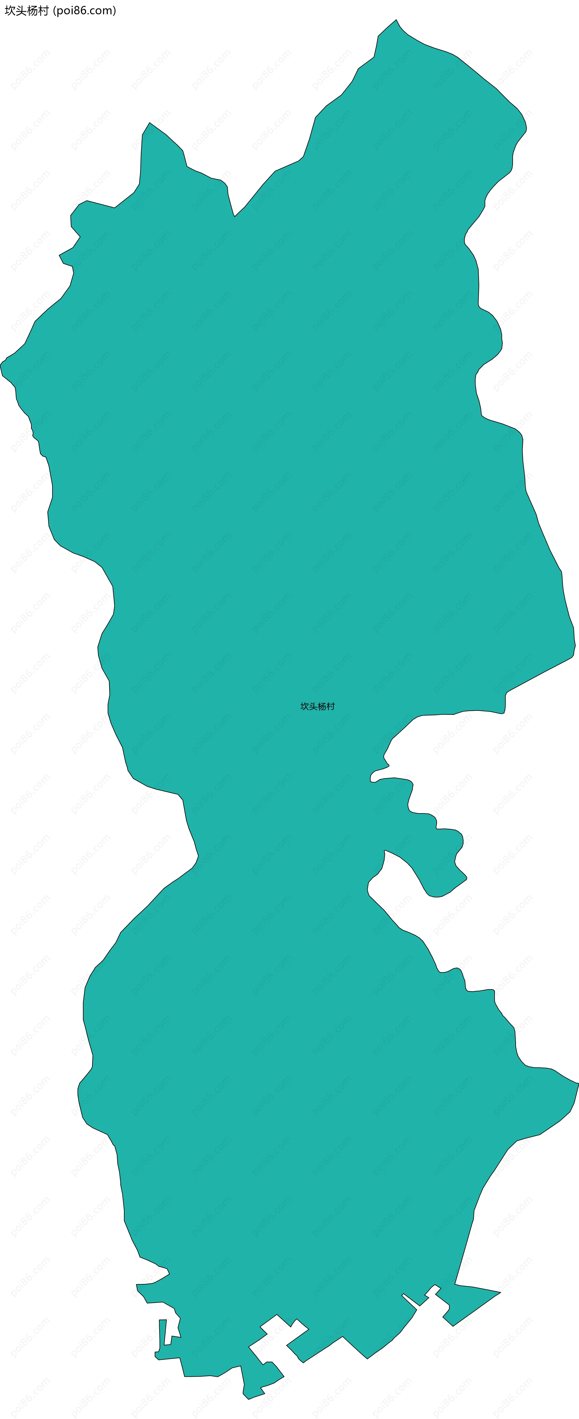 坎头杨村边界地图