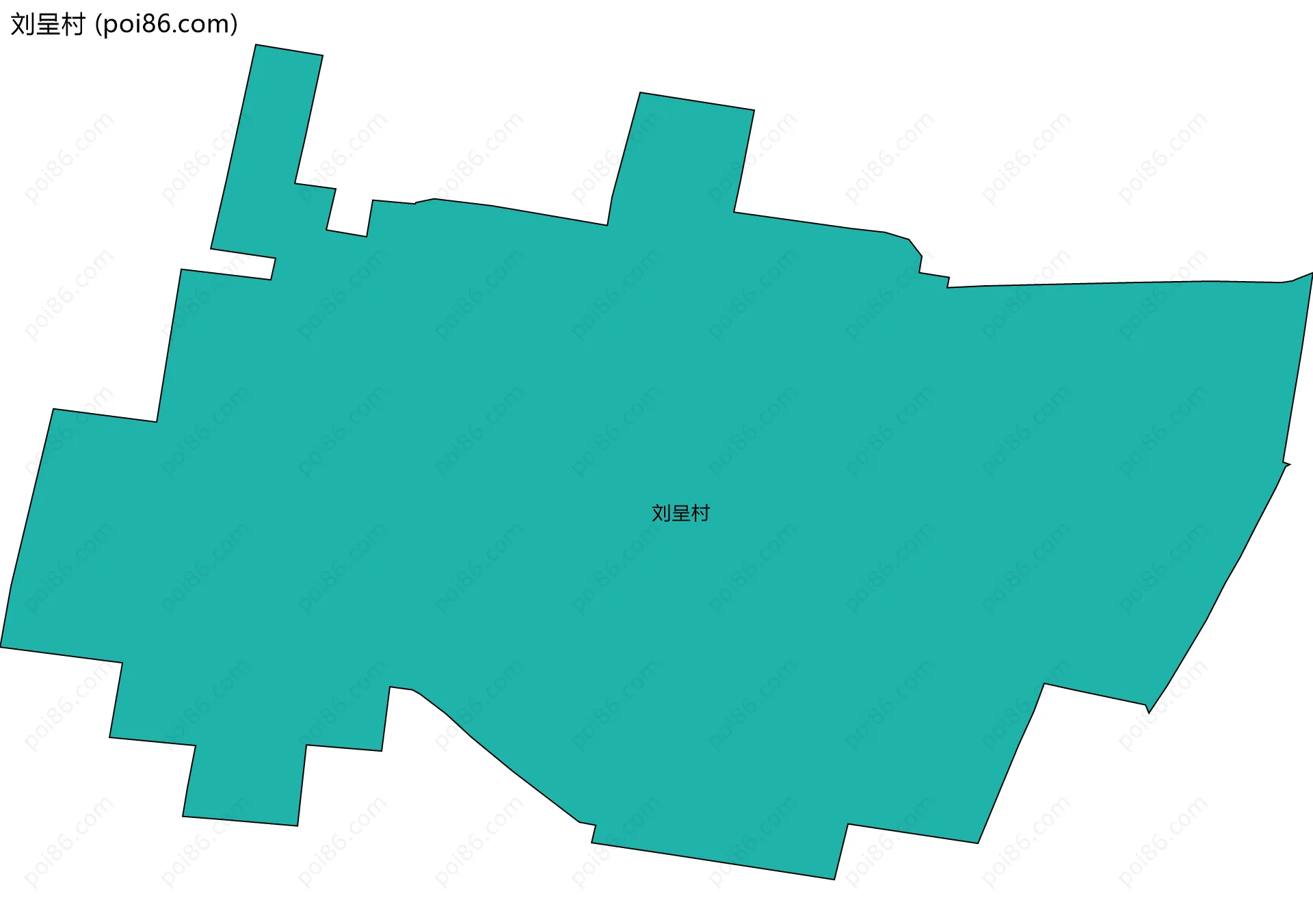 刘呈村边界地图
