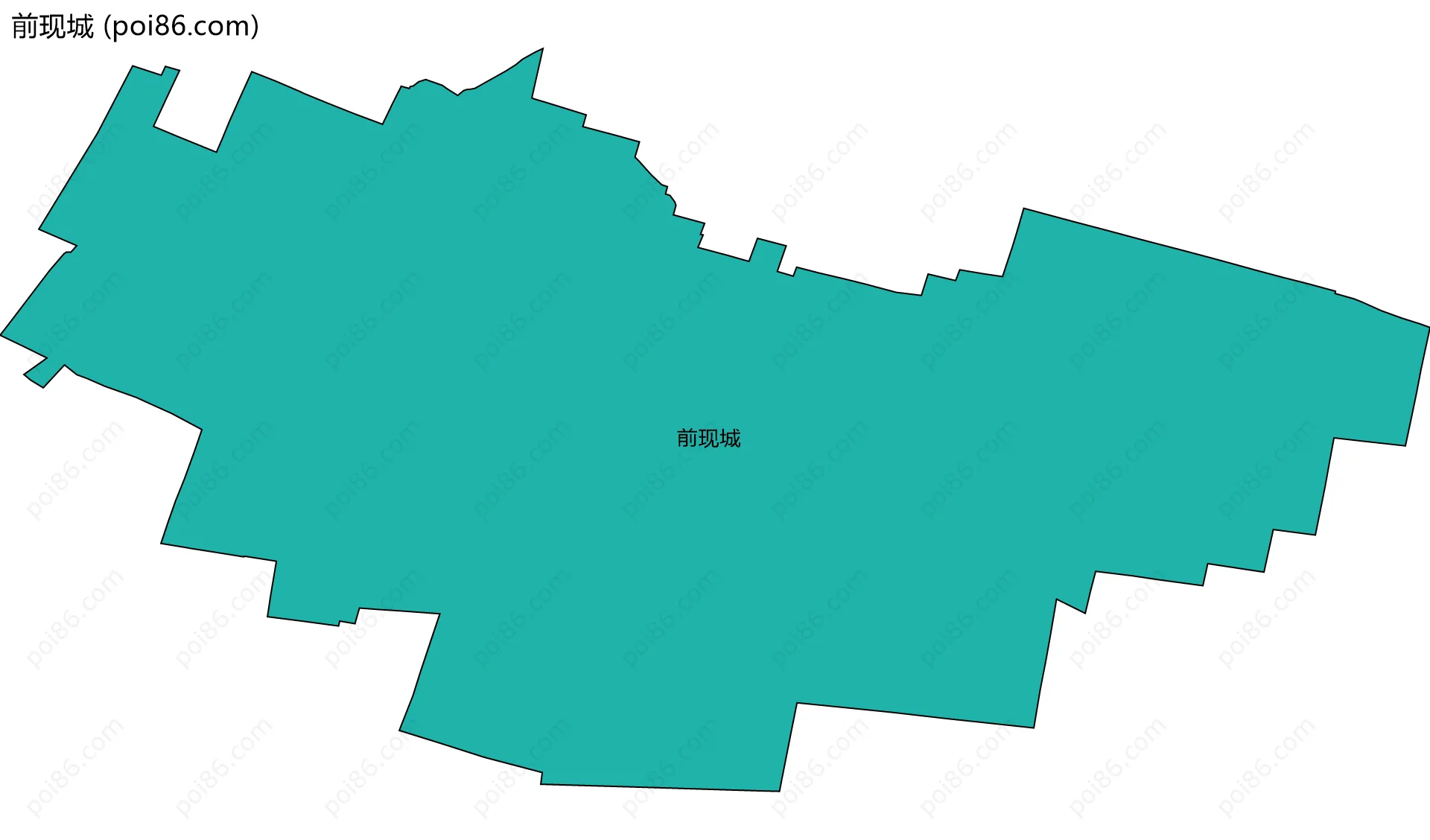 前现城边界地图
