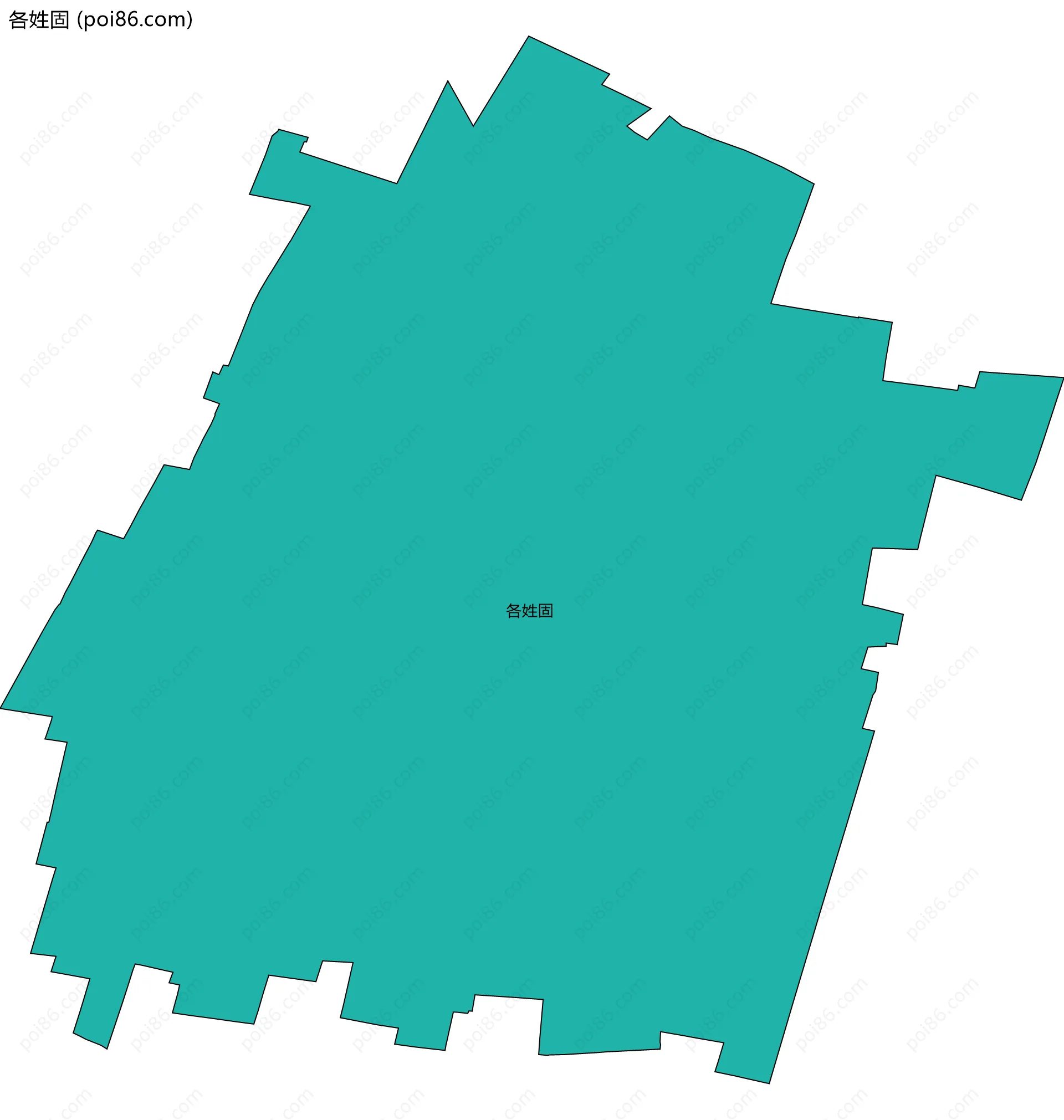 各姓固边界地图