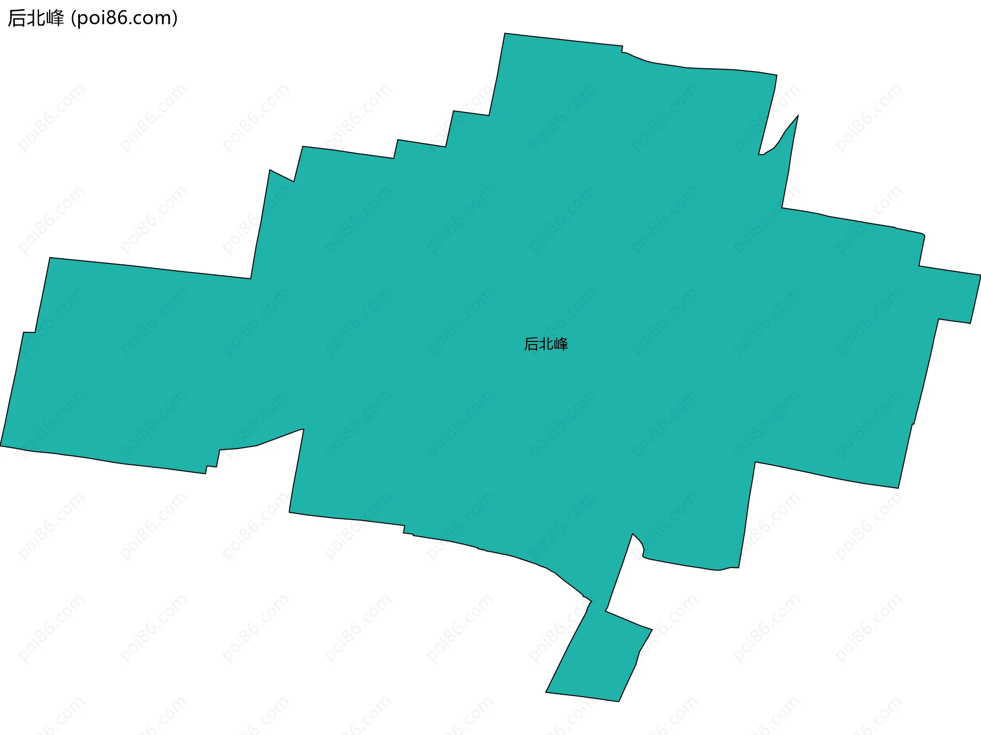 后北峰边界地图