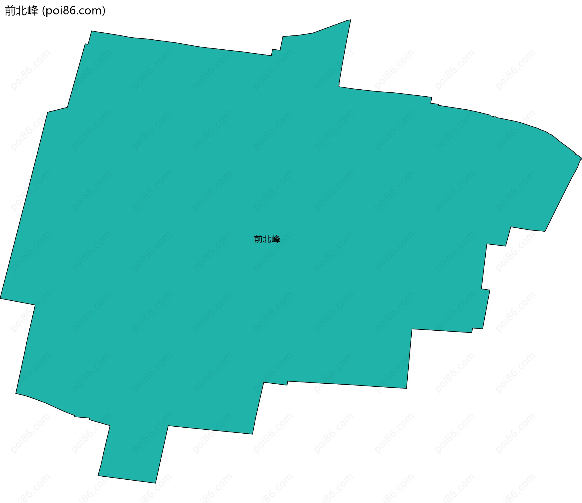 前北峰边界地图