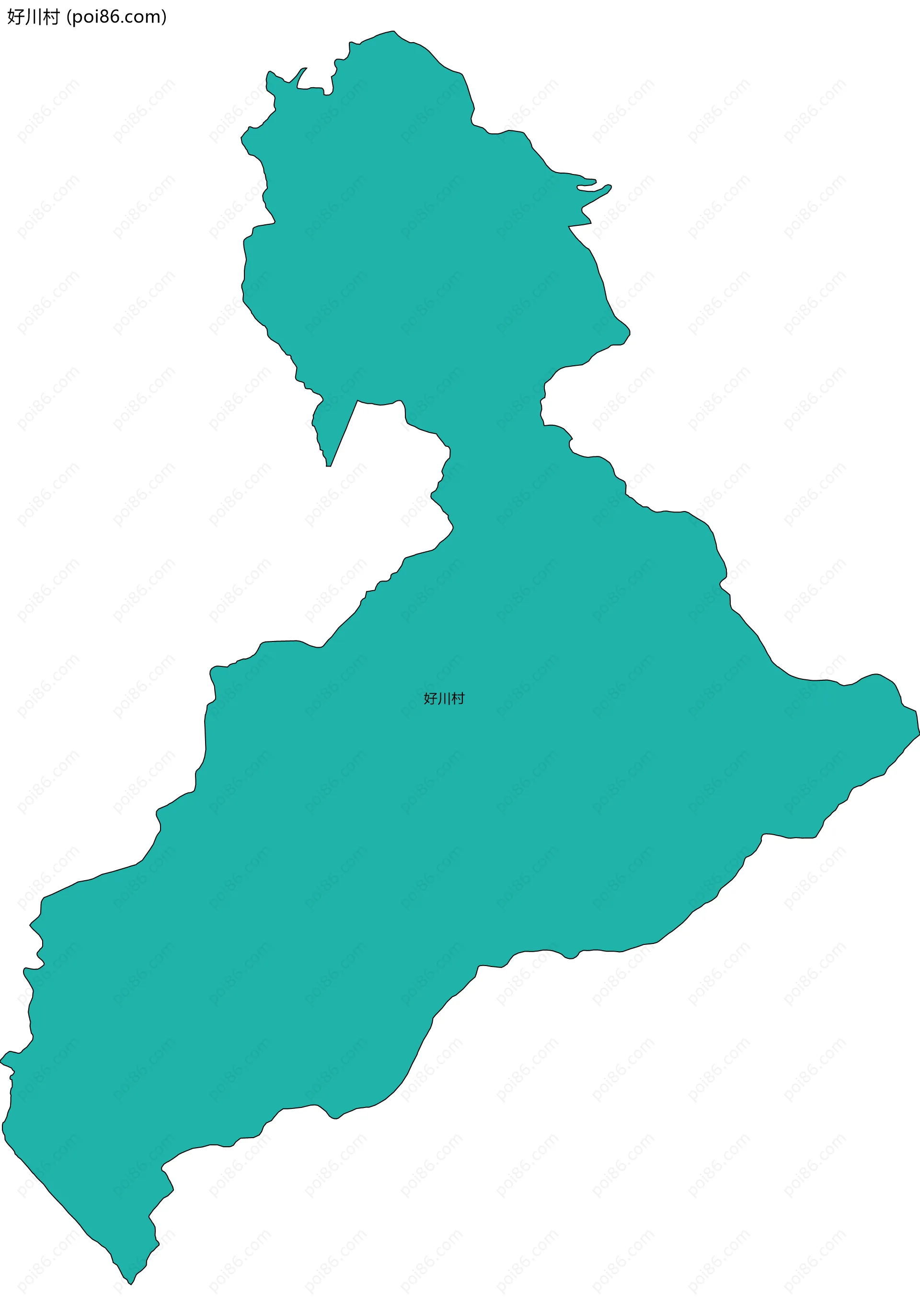 好川村边界地图