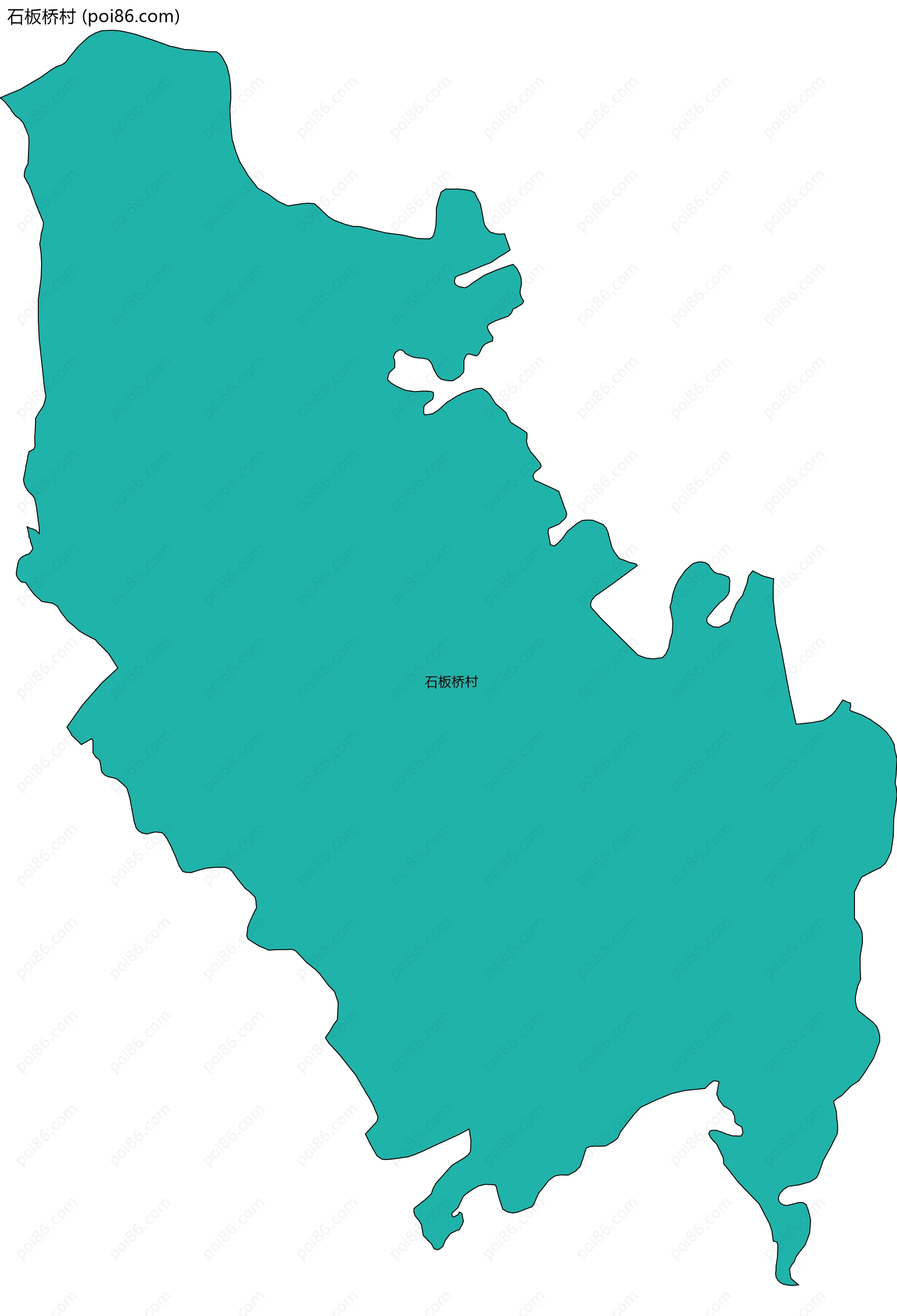 石板桥村边界地图