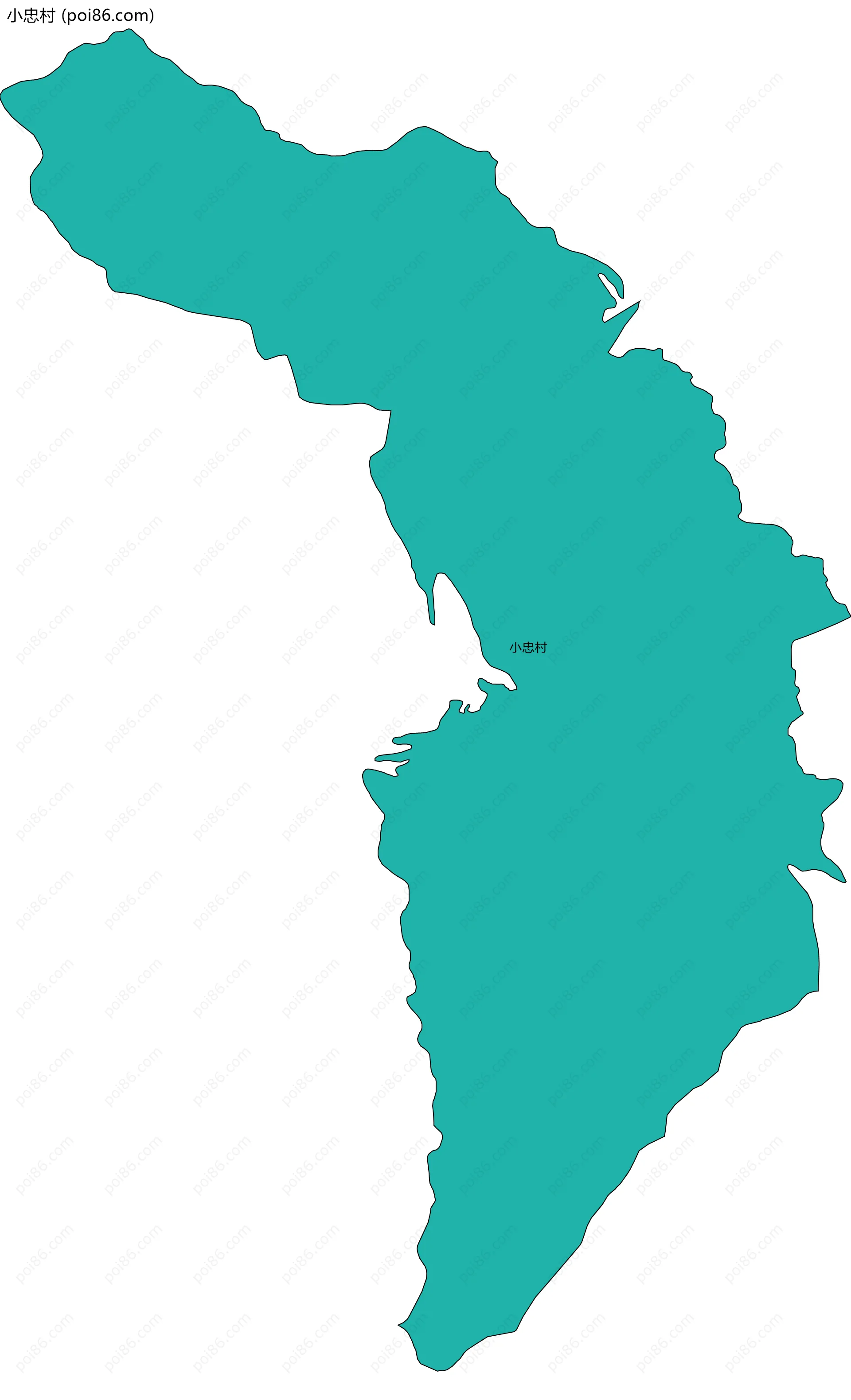 小忠村边界地图