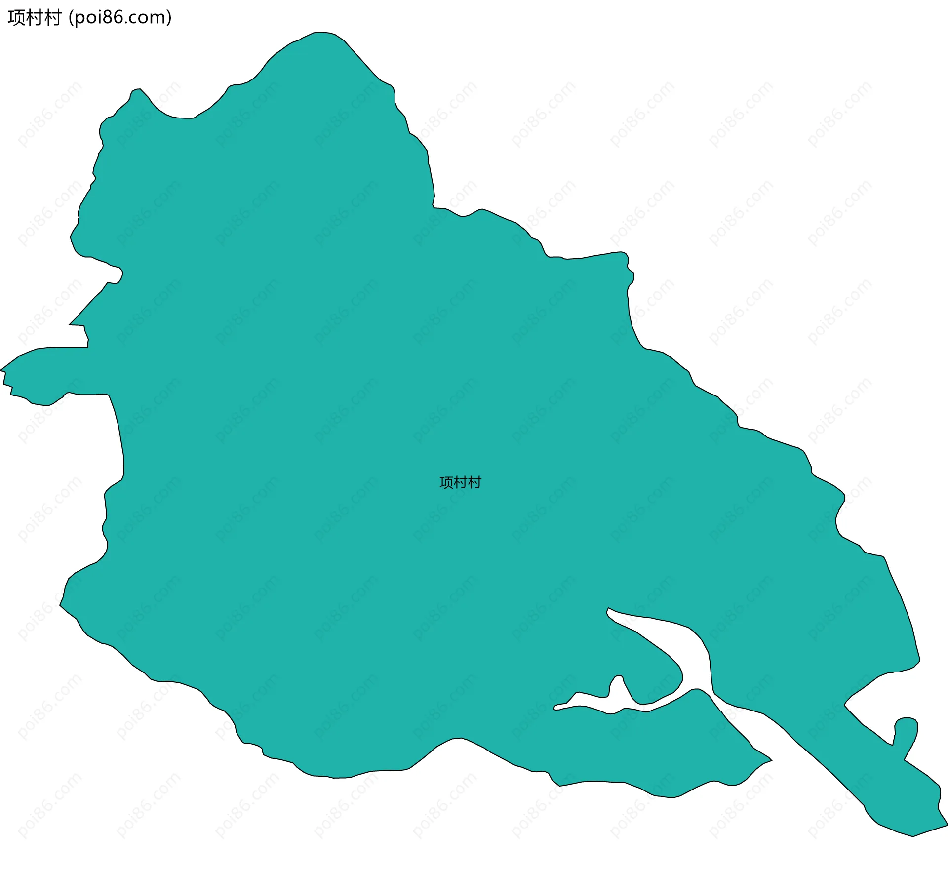 项村村边界地图