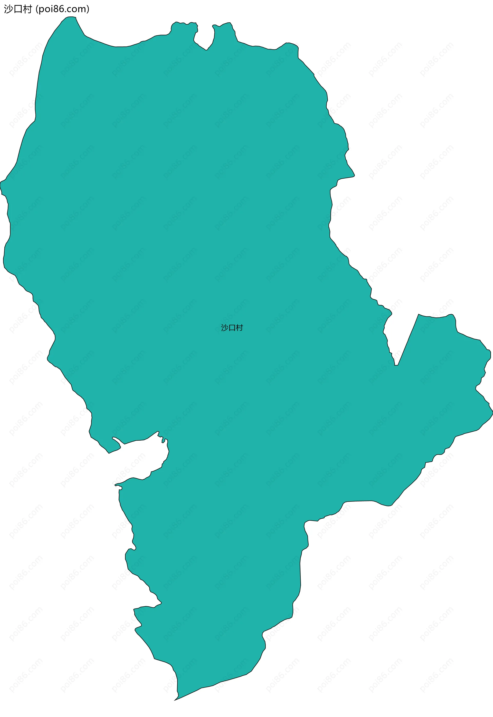 沙口村边界地图