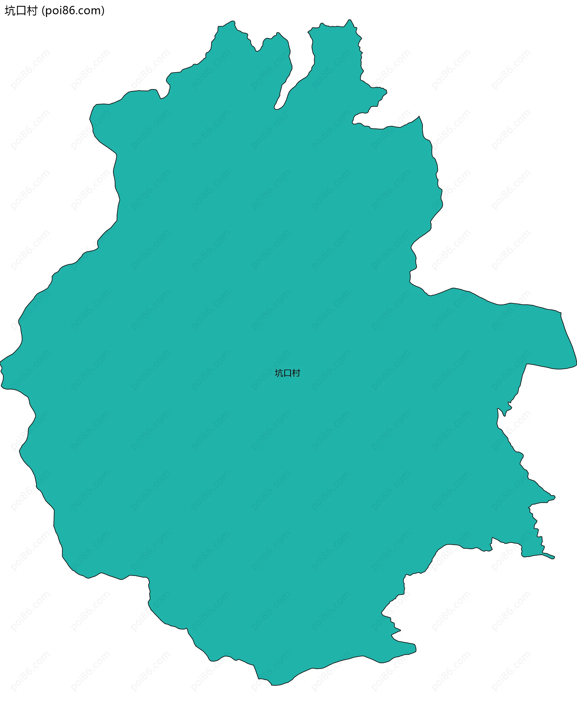 坑口村边界地图