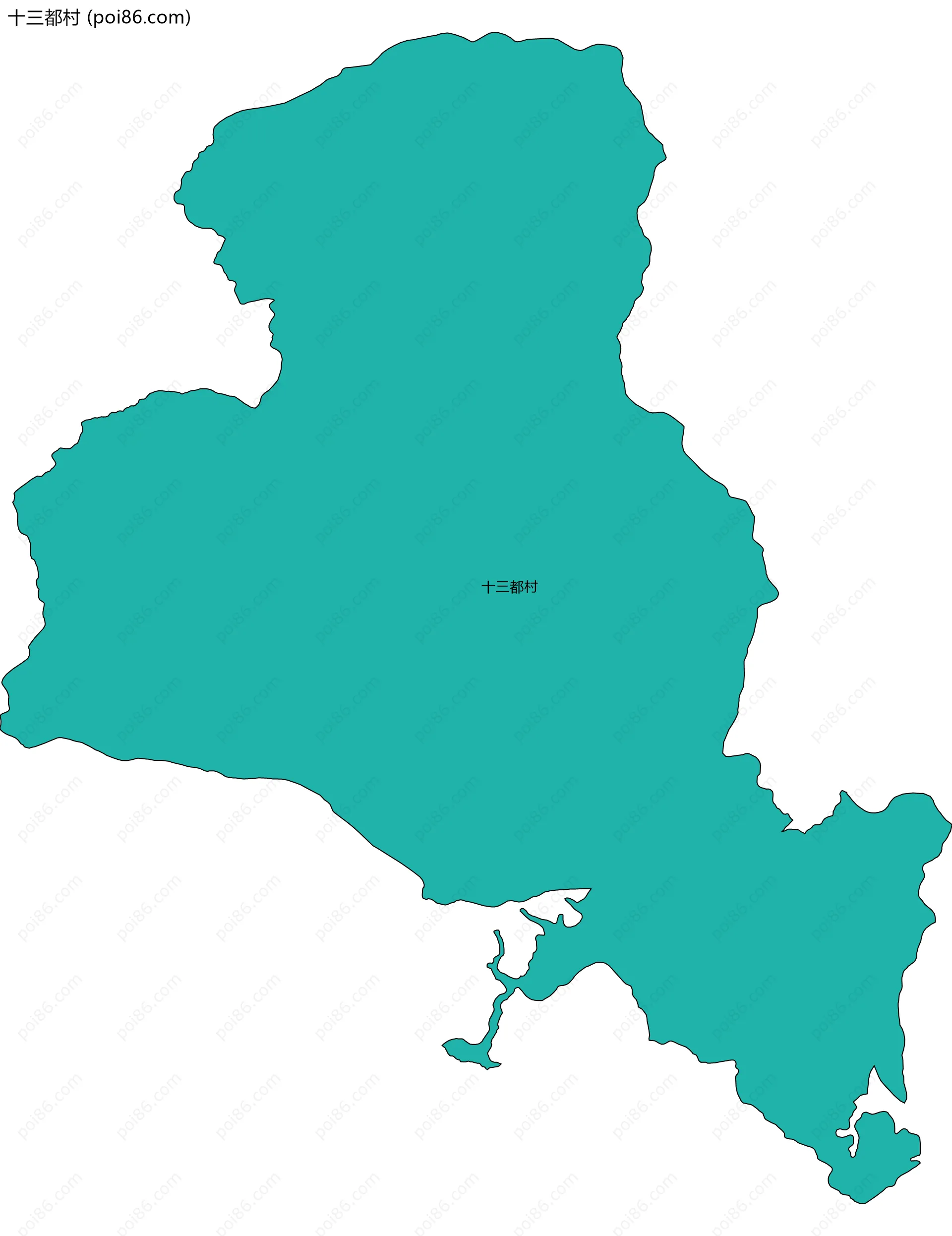 十三都村边界地图