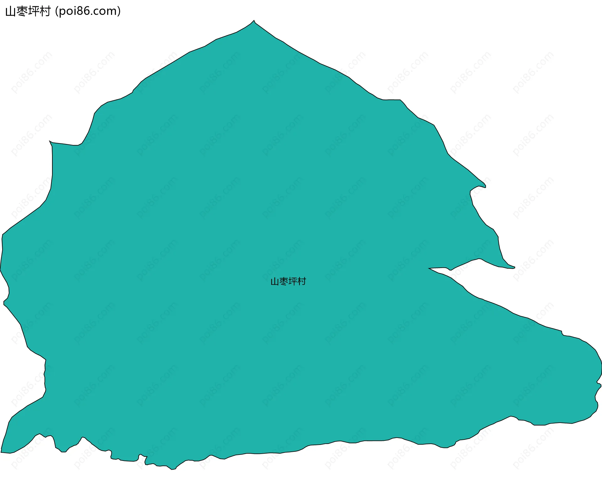 山枣坪村边界地图