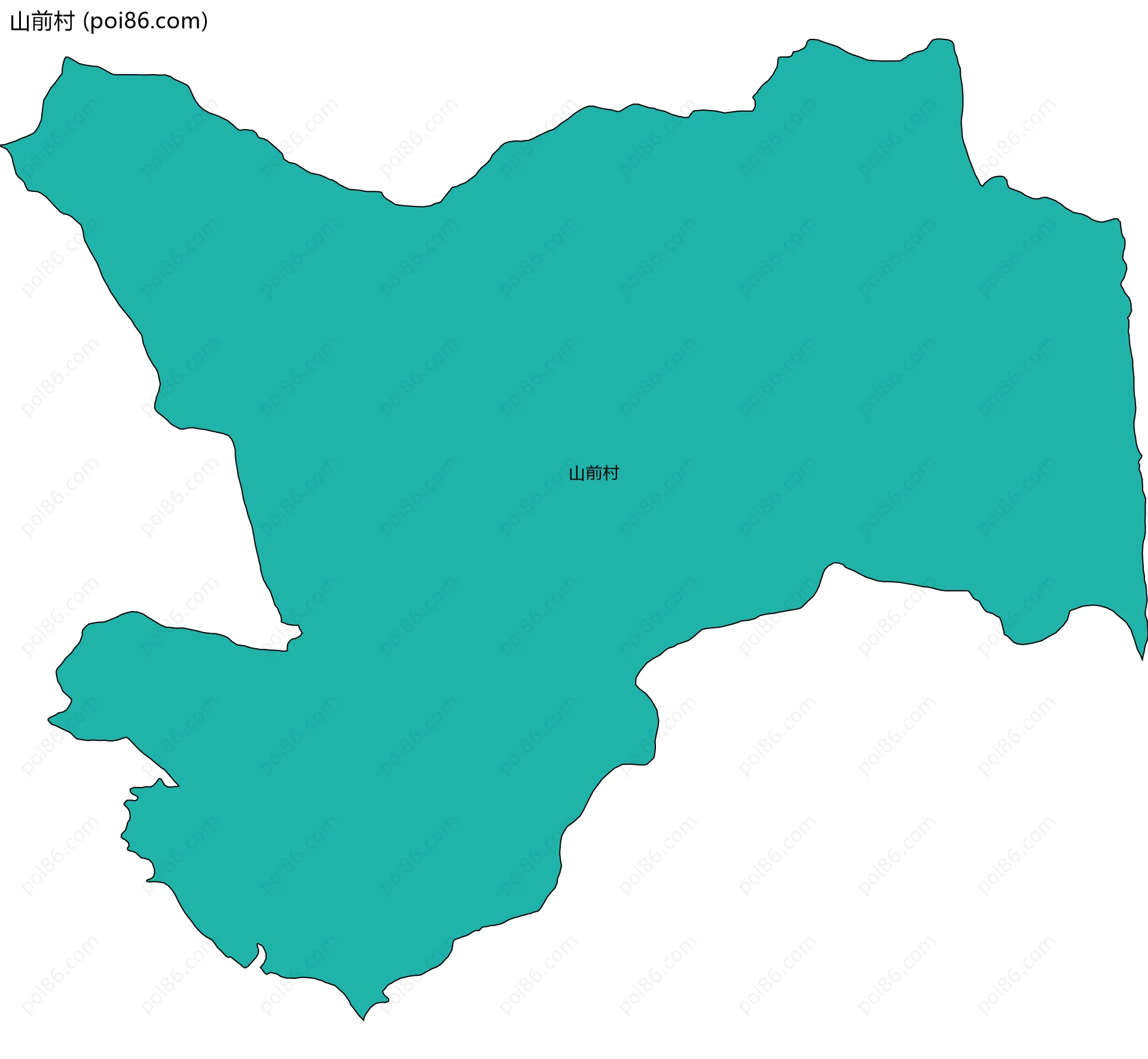 山前村边界地图