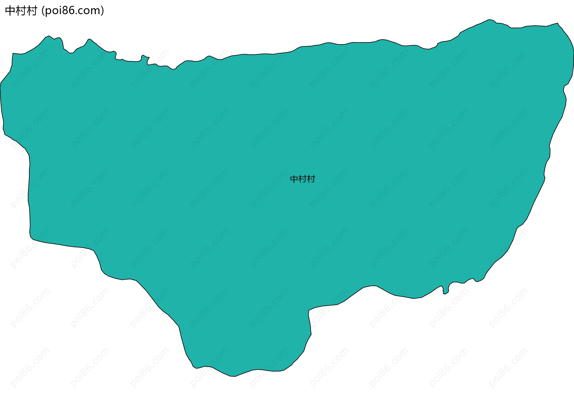 中村村边界地图