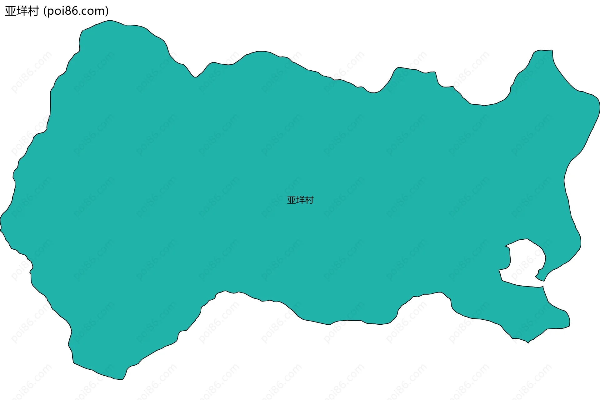 亚垟村边界地图