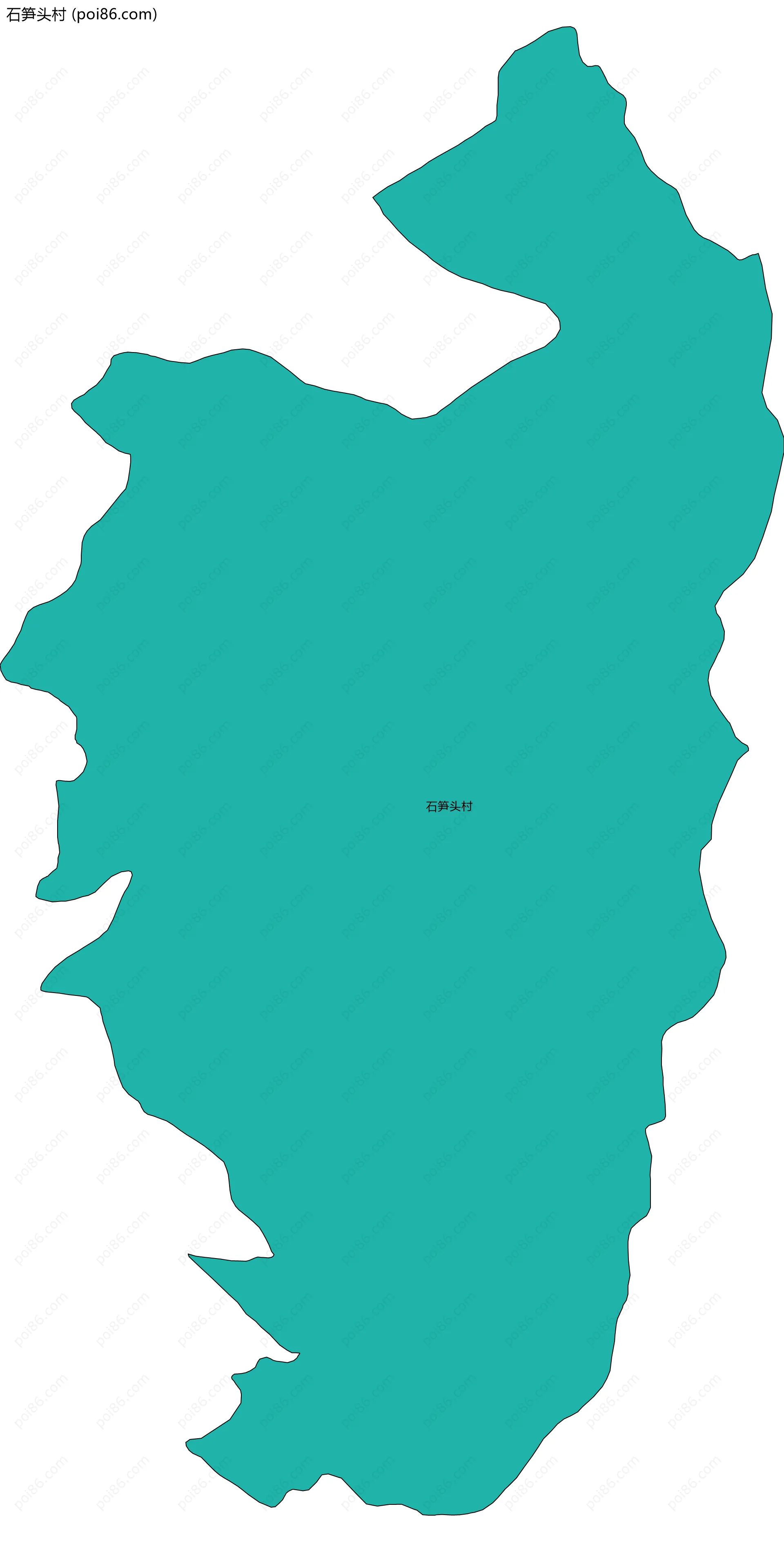 石笋头村边界地图