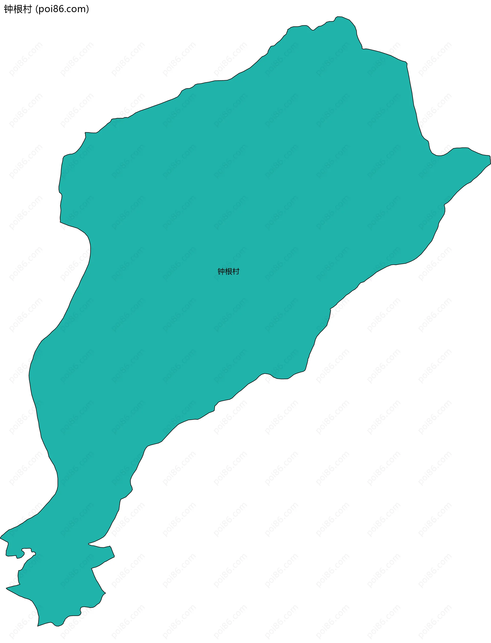 钟根村边界地图