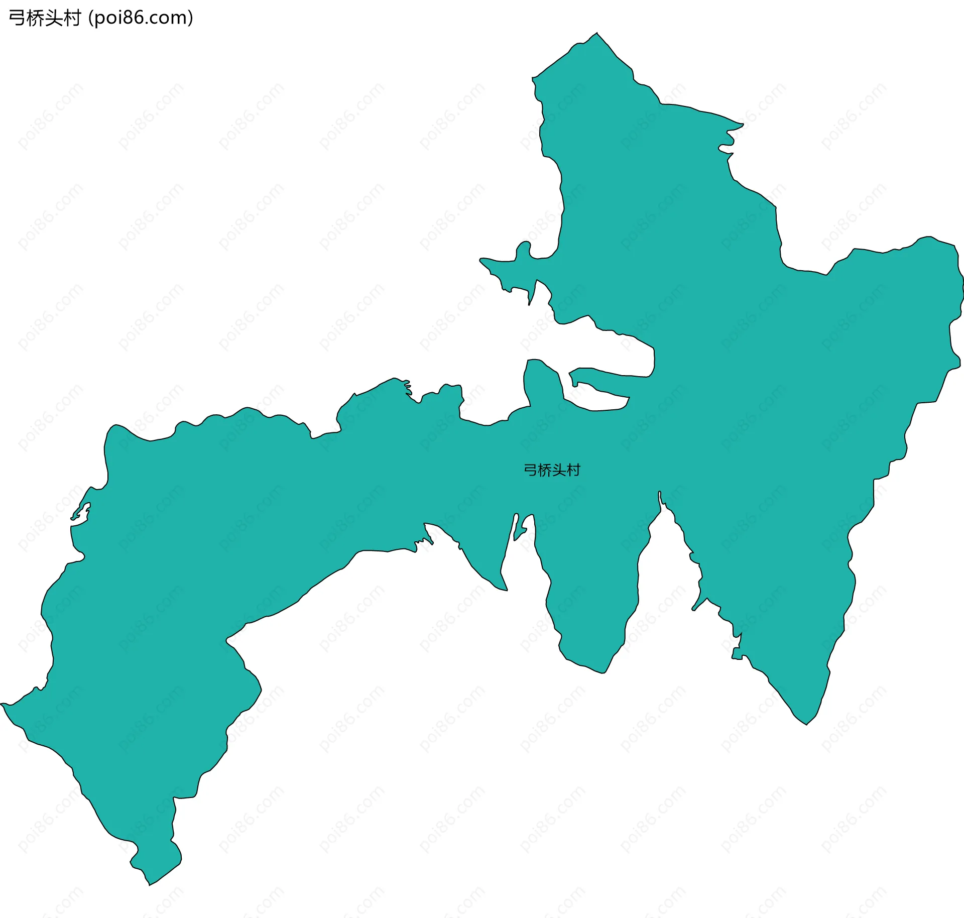 弓桥头村边界地图