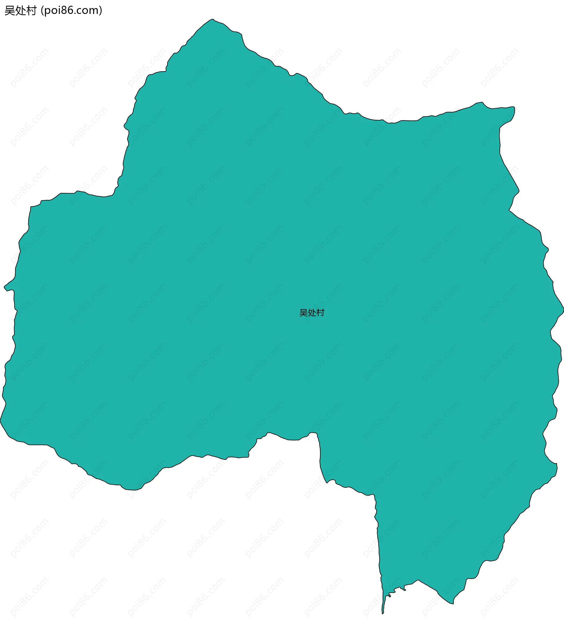 吴处村边界地图