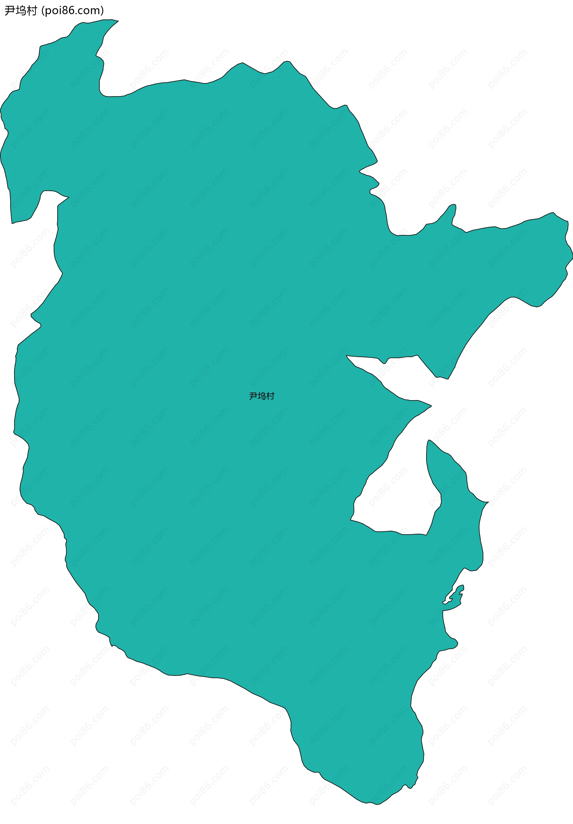 尹坞村边界地图