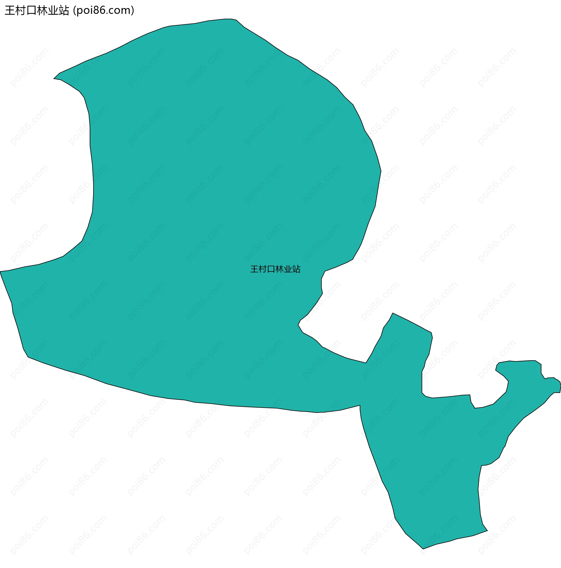 王村口林业站边界地图