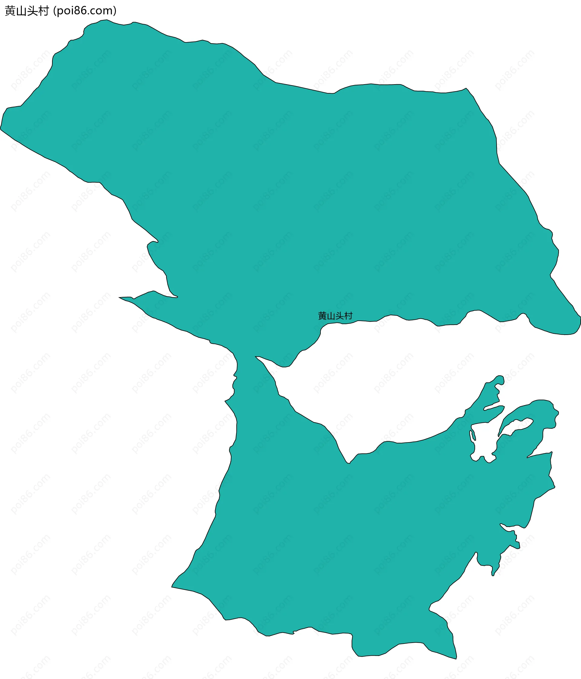 黄山头村边界地图