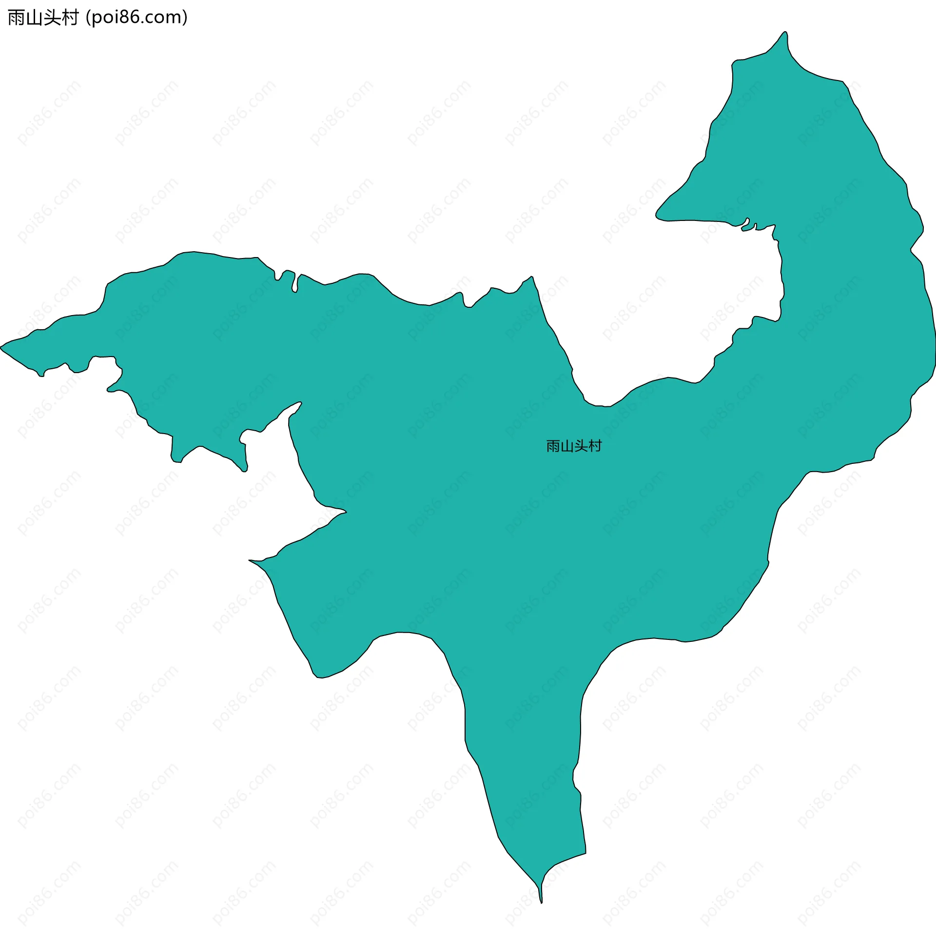 雨山头村边界地图
