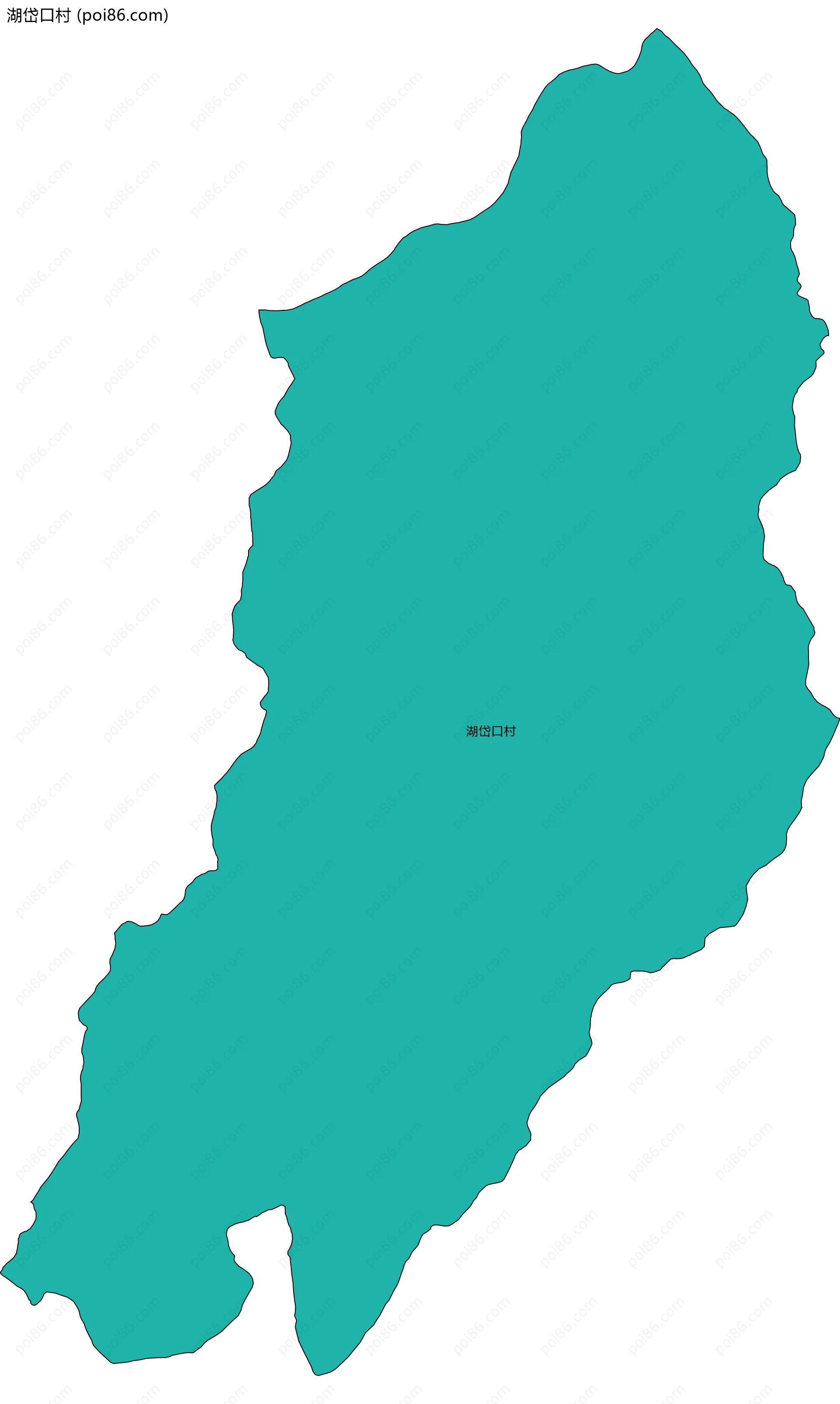 湖岱口村边界地图