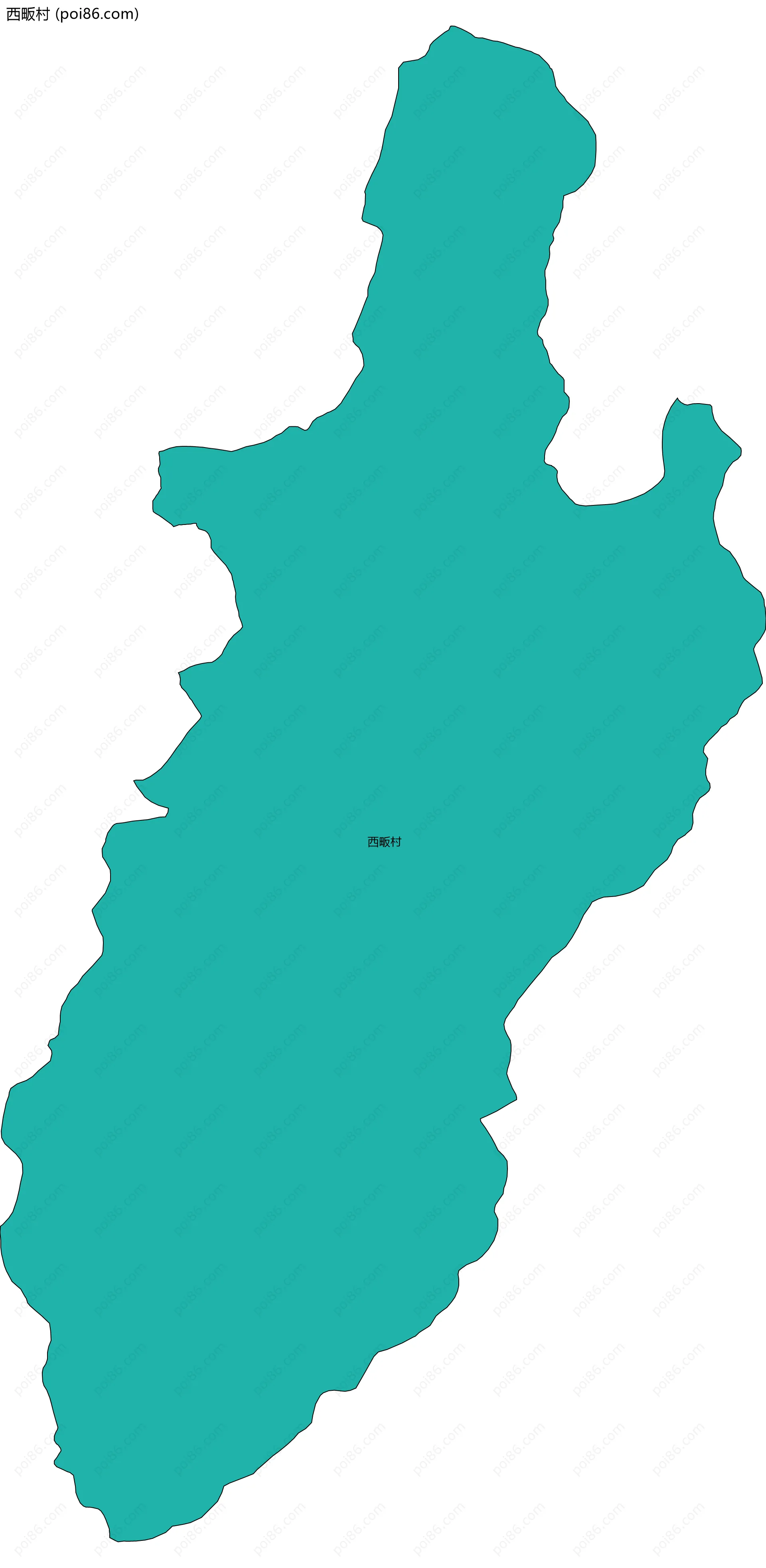 西畈村边界地图