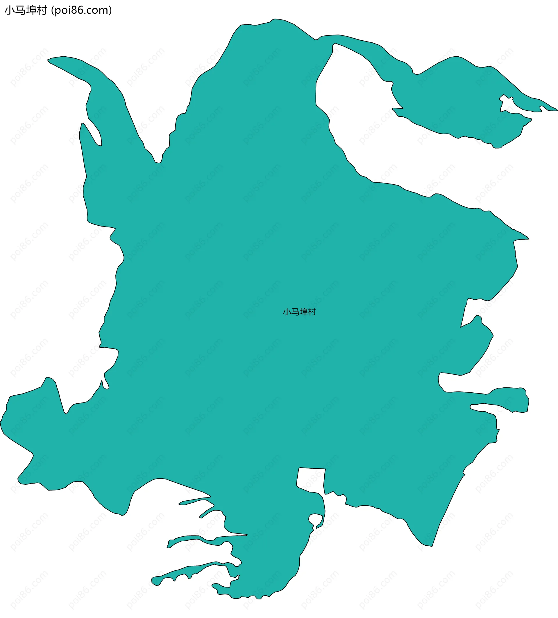 小马埠村边界地图