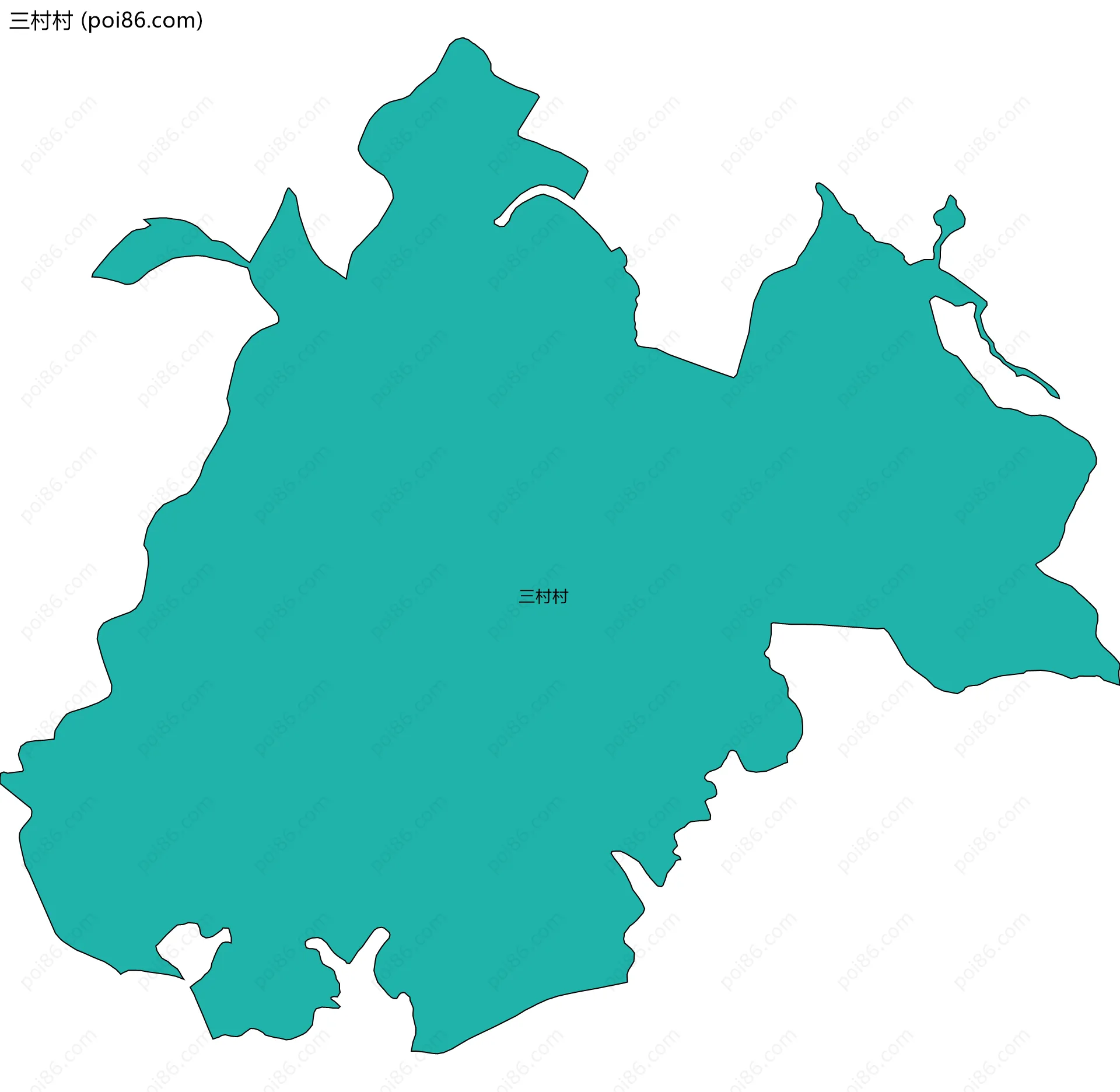 三村村边界地图