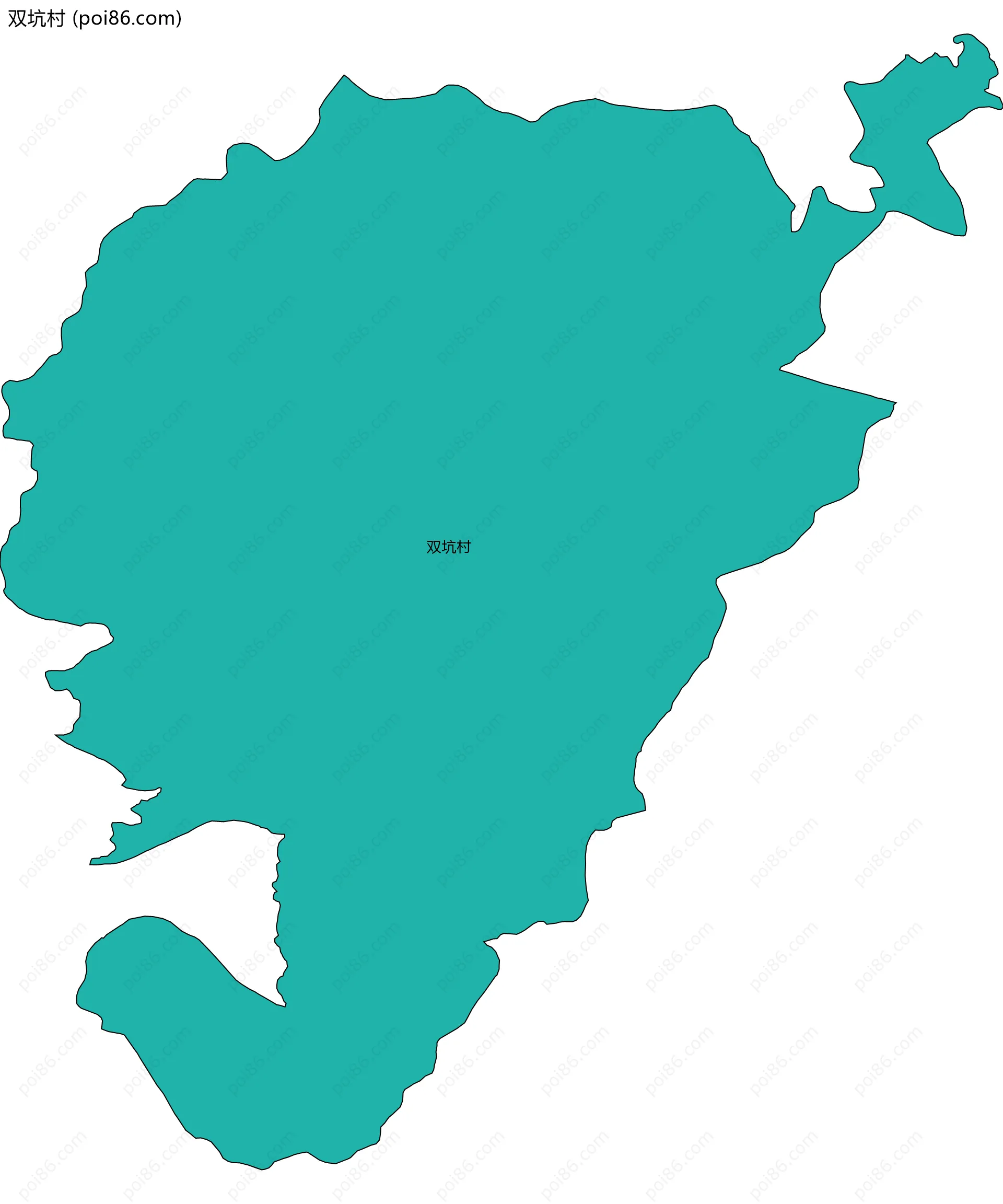 双坑村边界地图