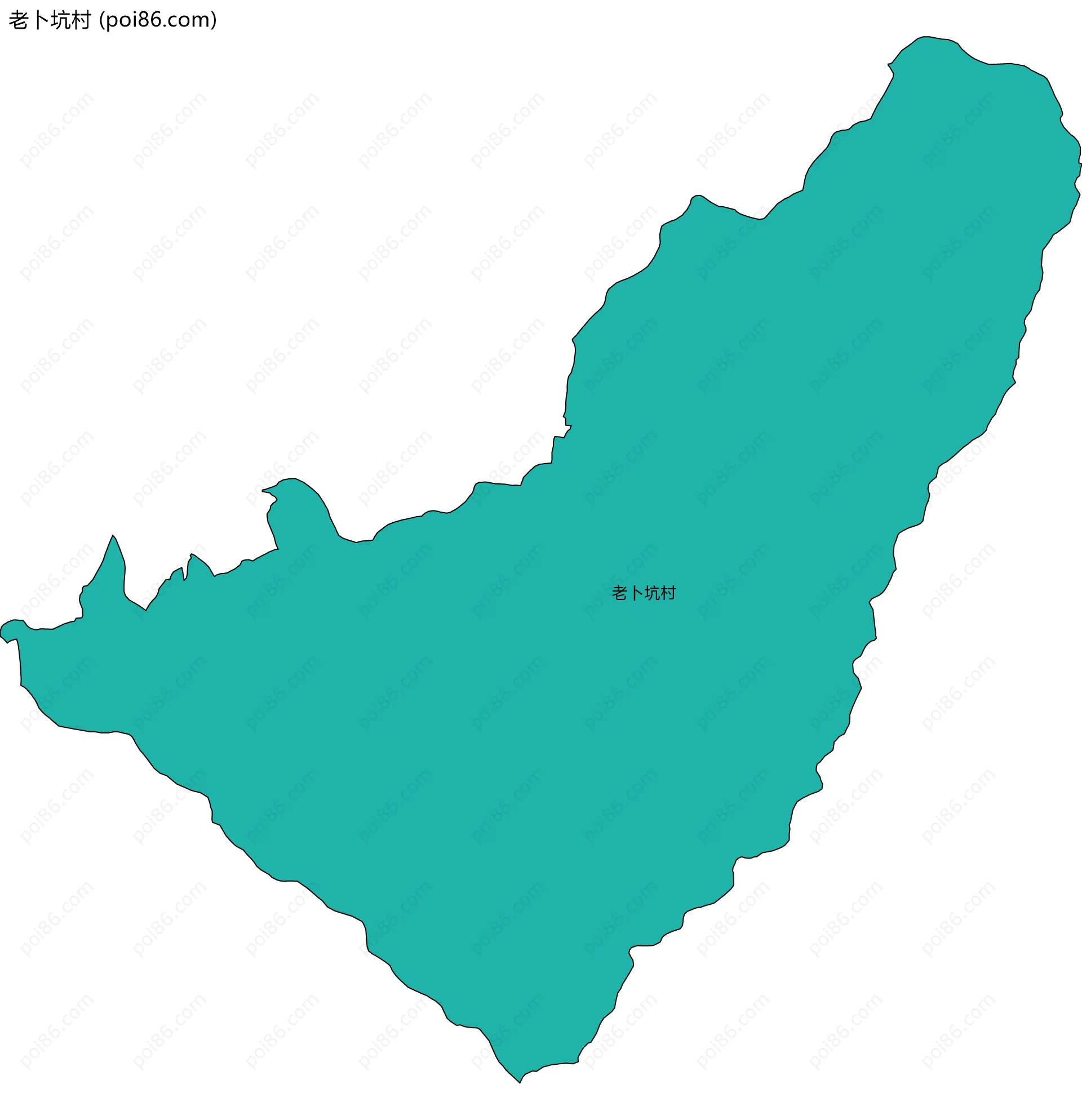 老卜坑村边界地图