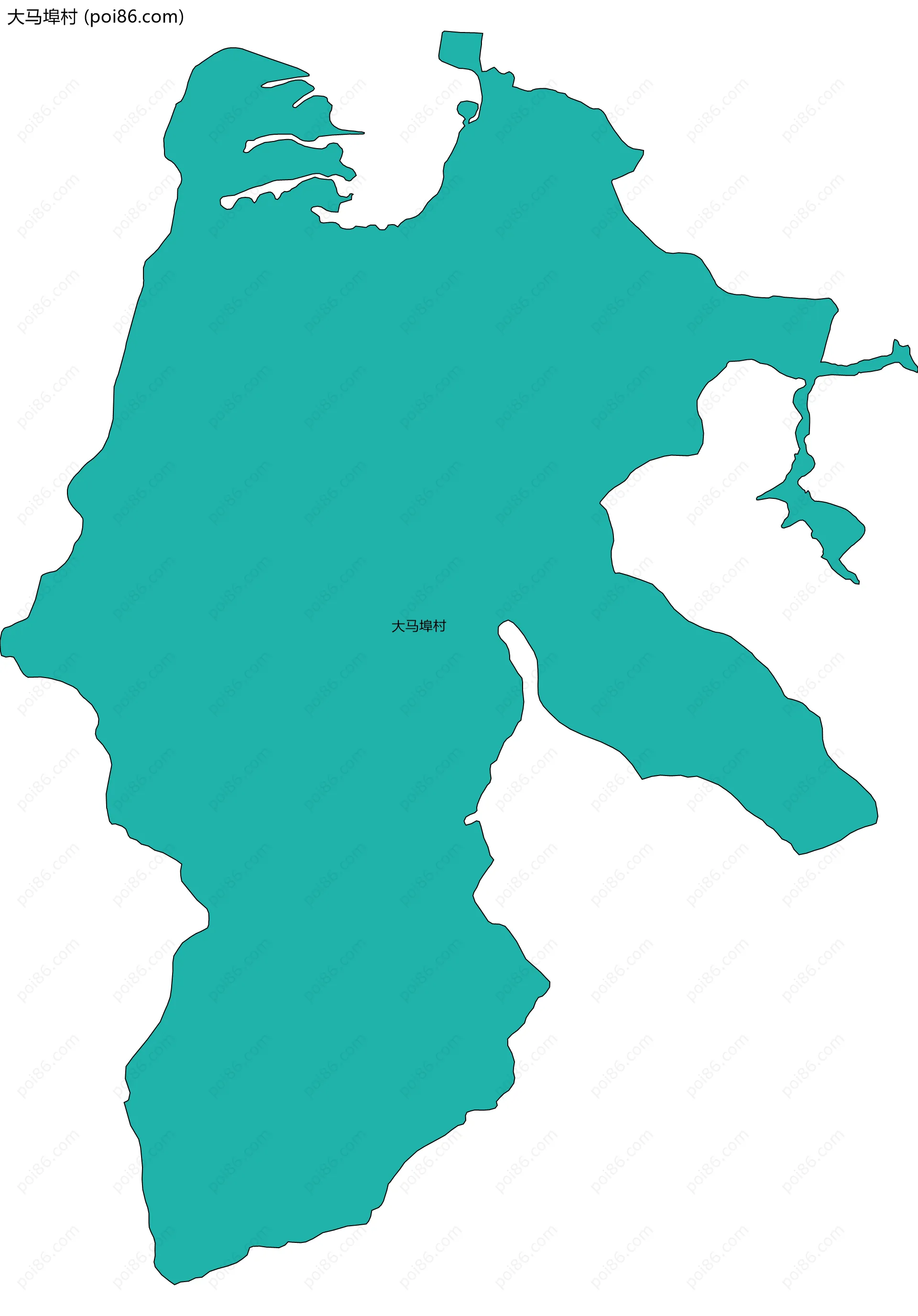 大马埠村边界地图