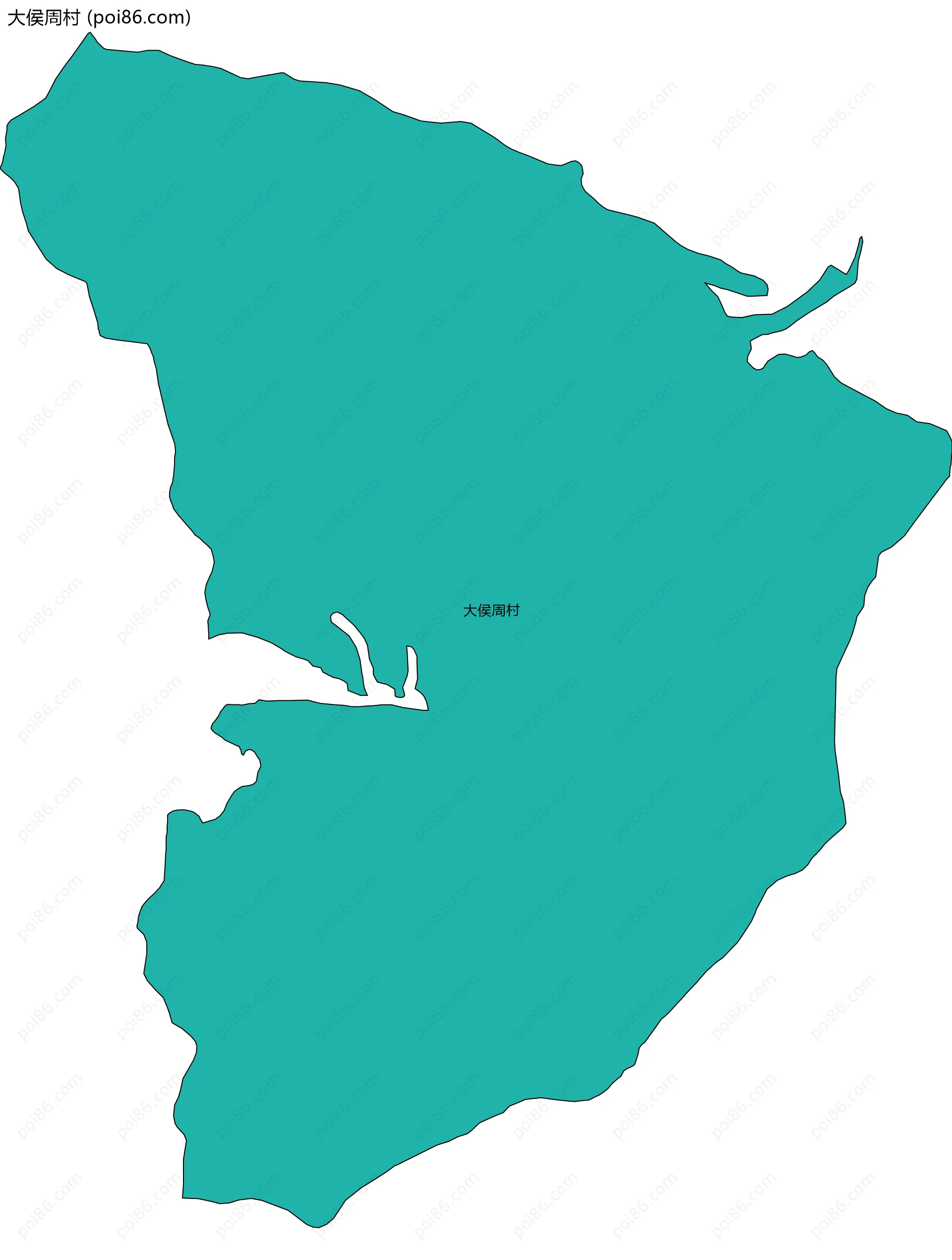 大侯周村边界地图