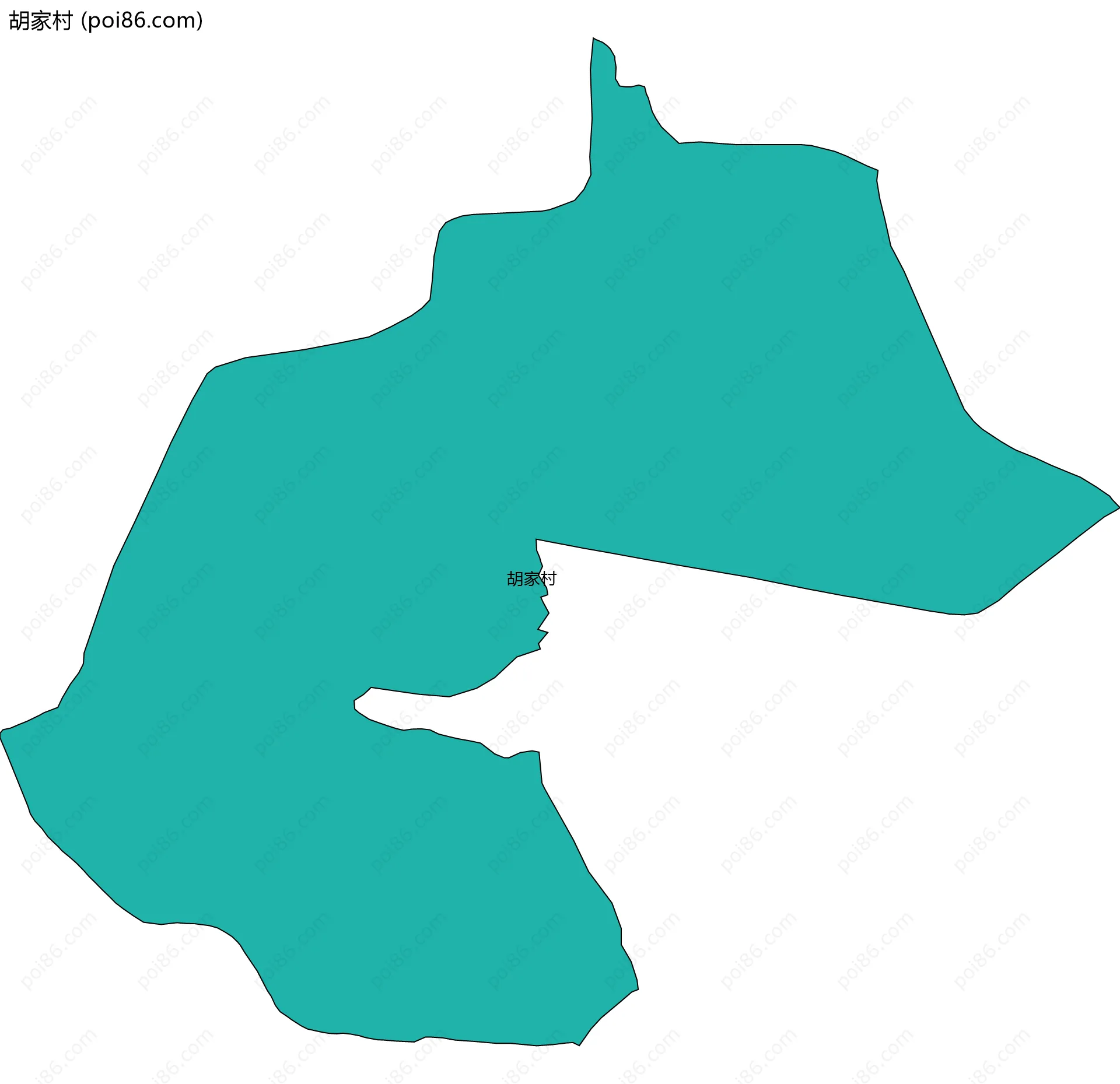 胡家村边界地图
