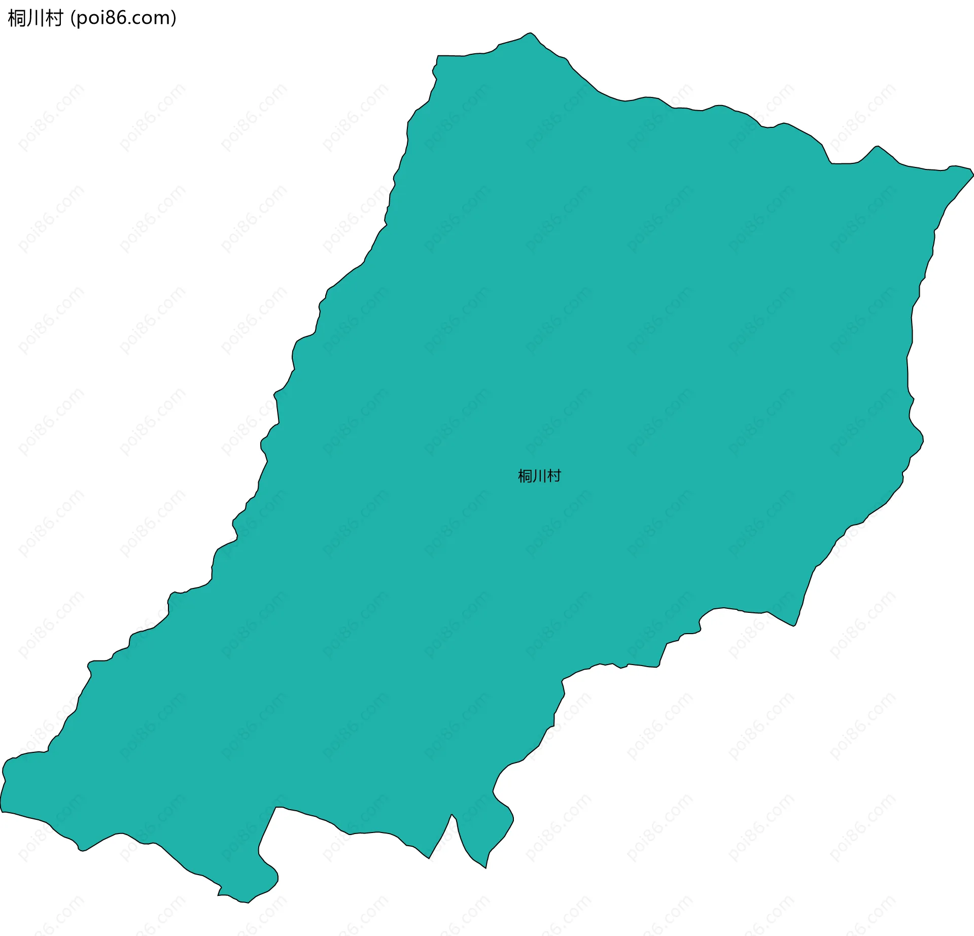 桐川村边界地图
