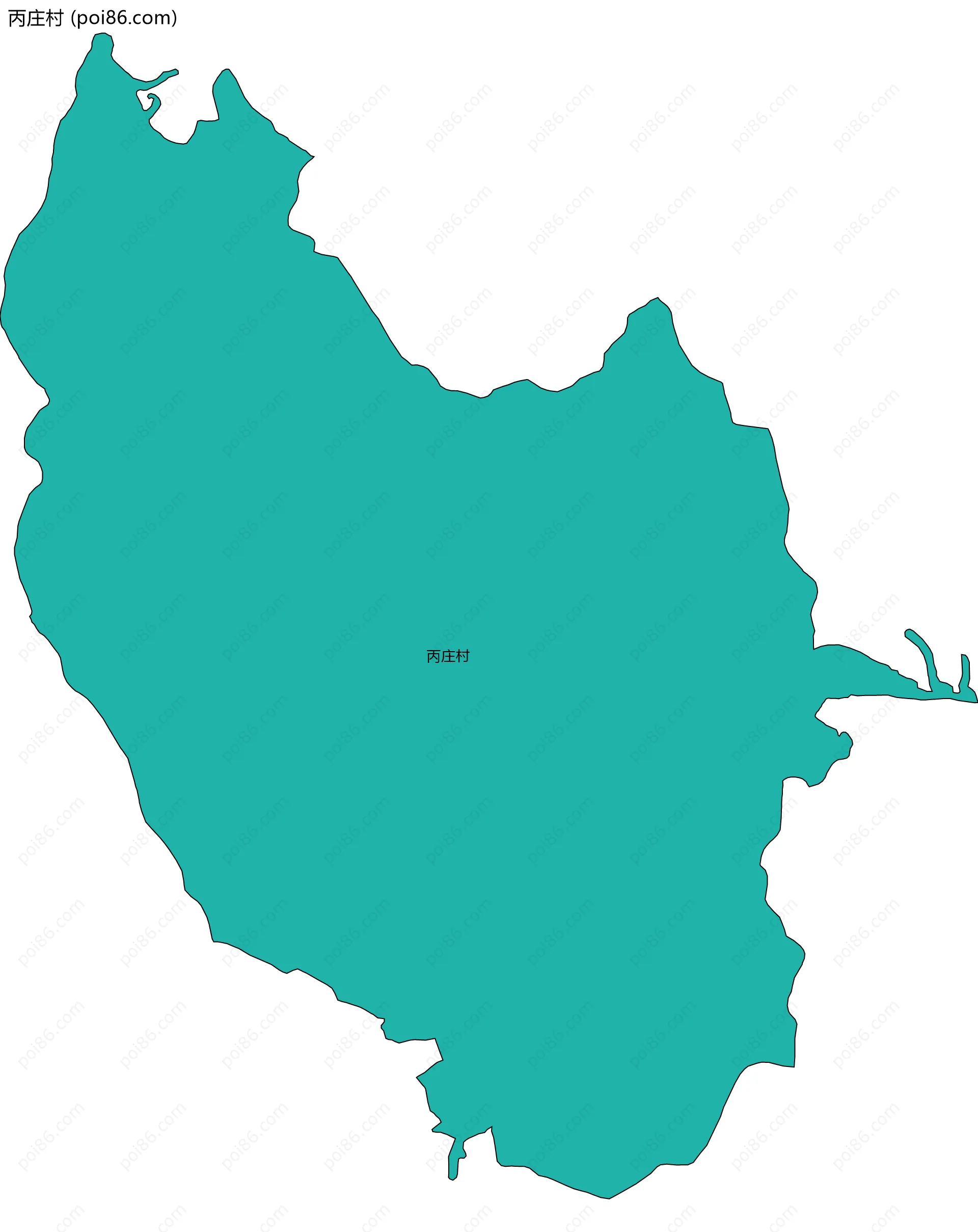 丙庄村边界地图