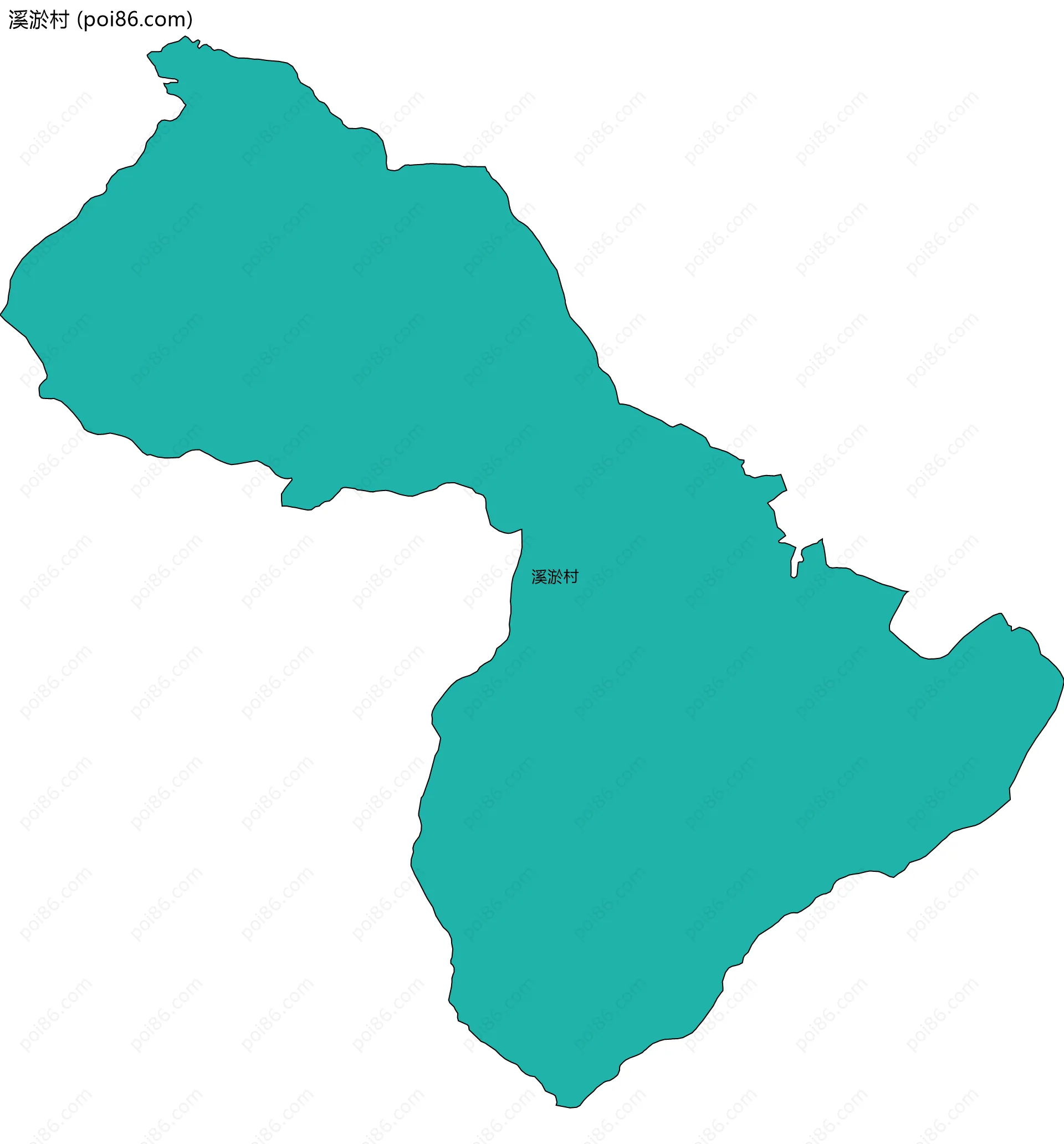 溪淤村边界地图