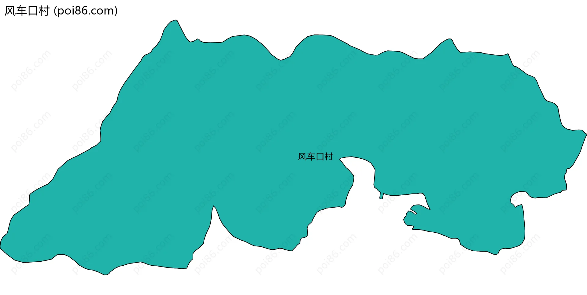 风车口村边界地图