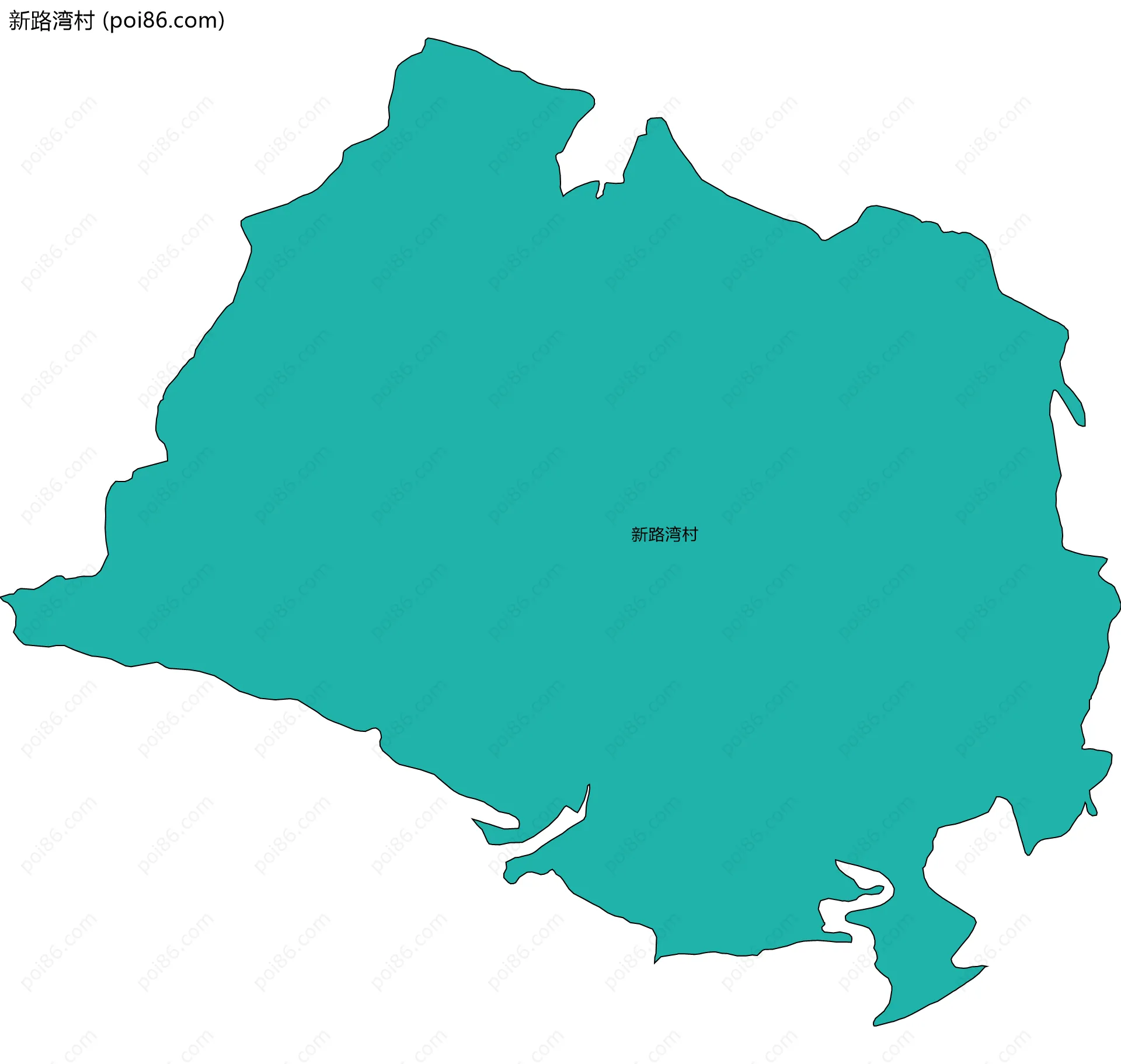 新路湾村边界地图